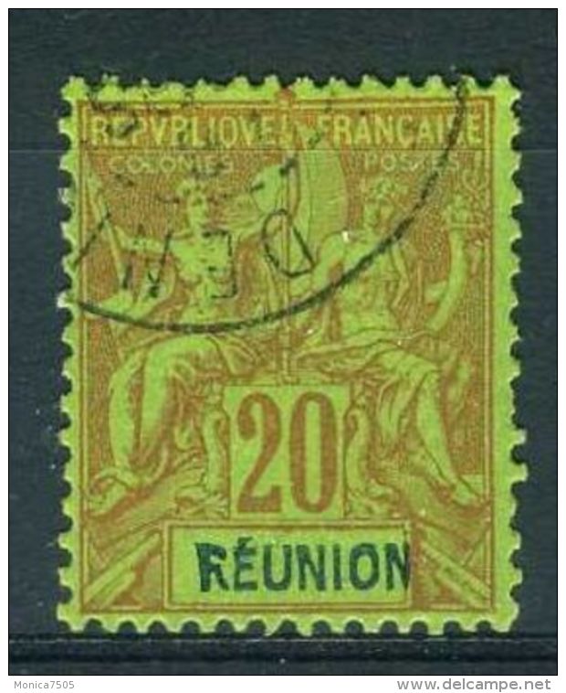 REUNION  ( POSTE )  : Y&amp;T  N°  38  TIMBRE  BIEN  OBLITERE , A  VOIR . - Used Stamps