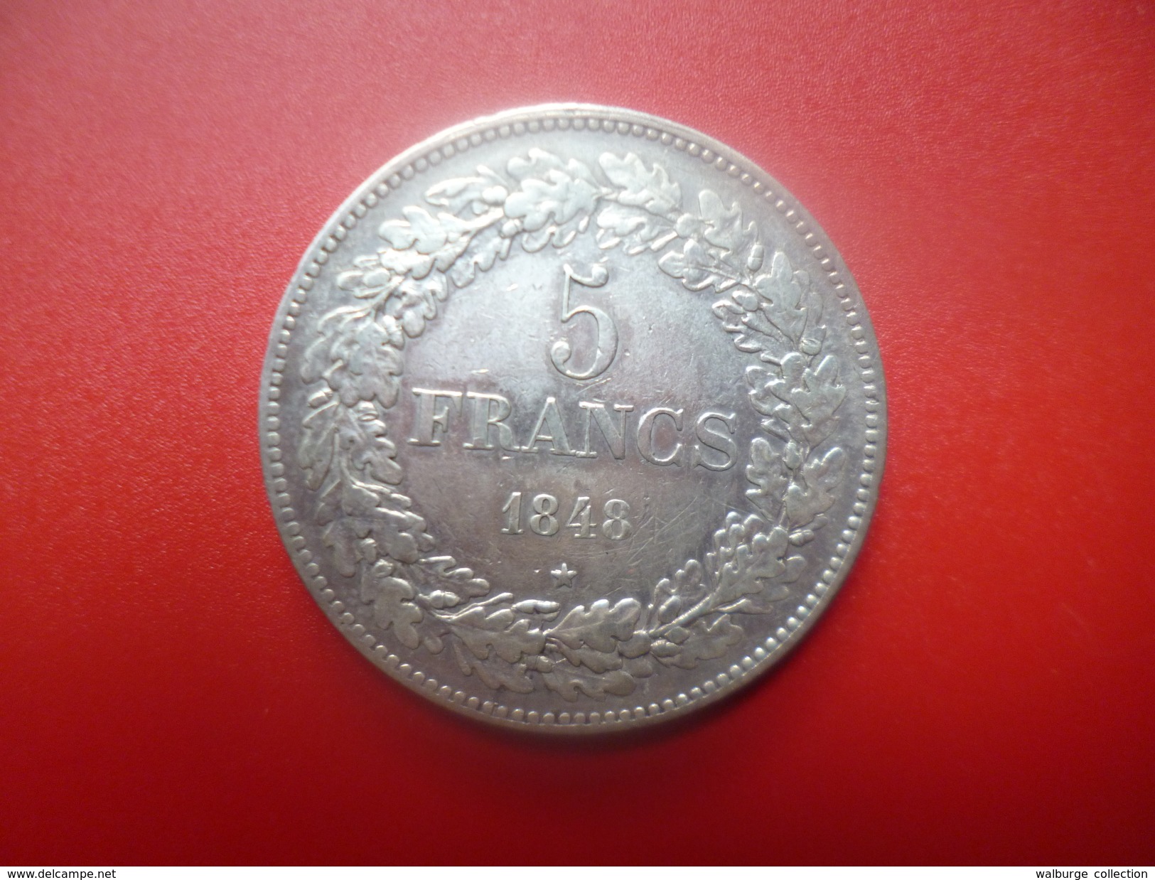 Léopold 1er. 5 FRANCS 1848 ARGENT   QUALITE : VOIR PHOTOS - 5 Francs
