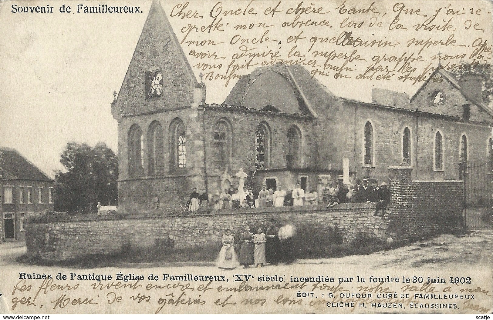 Familleureux.  -   Ruines De L'Antique Eglise.  -   1902  Naar   Haine-Saint-Paul - Seneffe