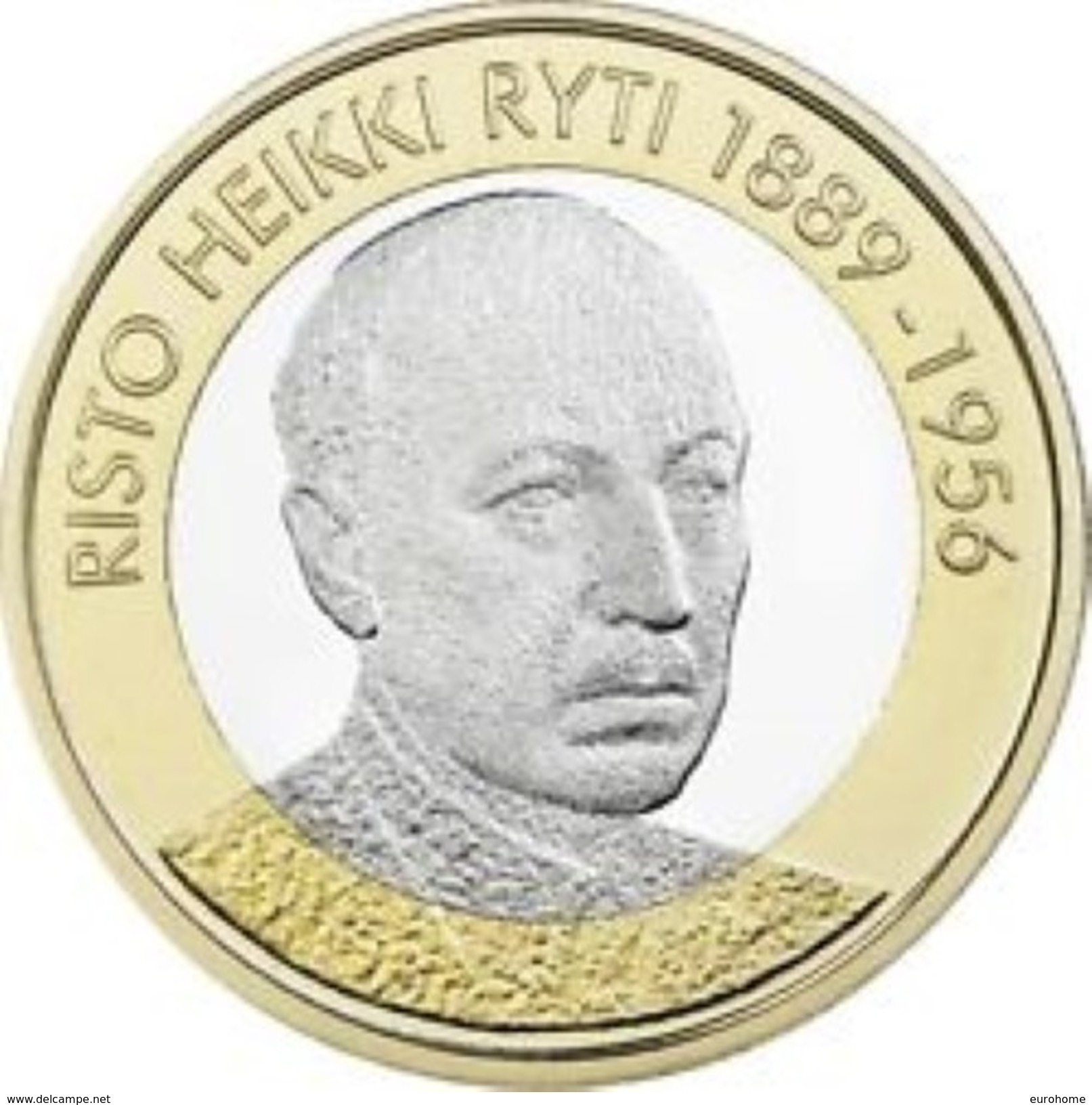 Finland     2017     5 Euro Munt  Risto Heikki Ryti 1889 - 1956  (Presidenten Serie)  UNC - Finlandía