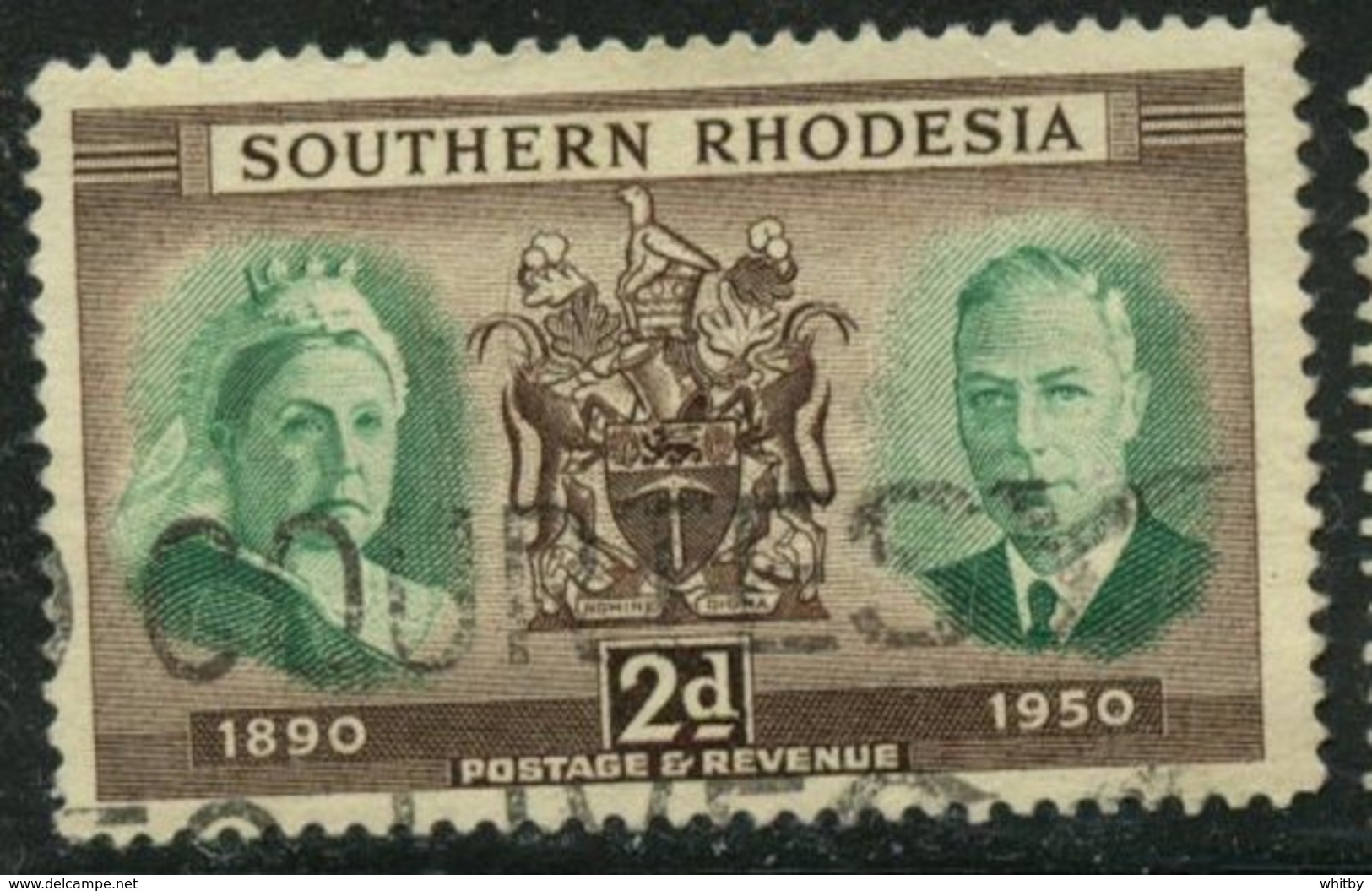 Southern Rhodesia 1950 2p Queen Victoria Issue #73  Used - Rhodésie Du Sud (...-1964)