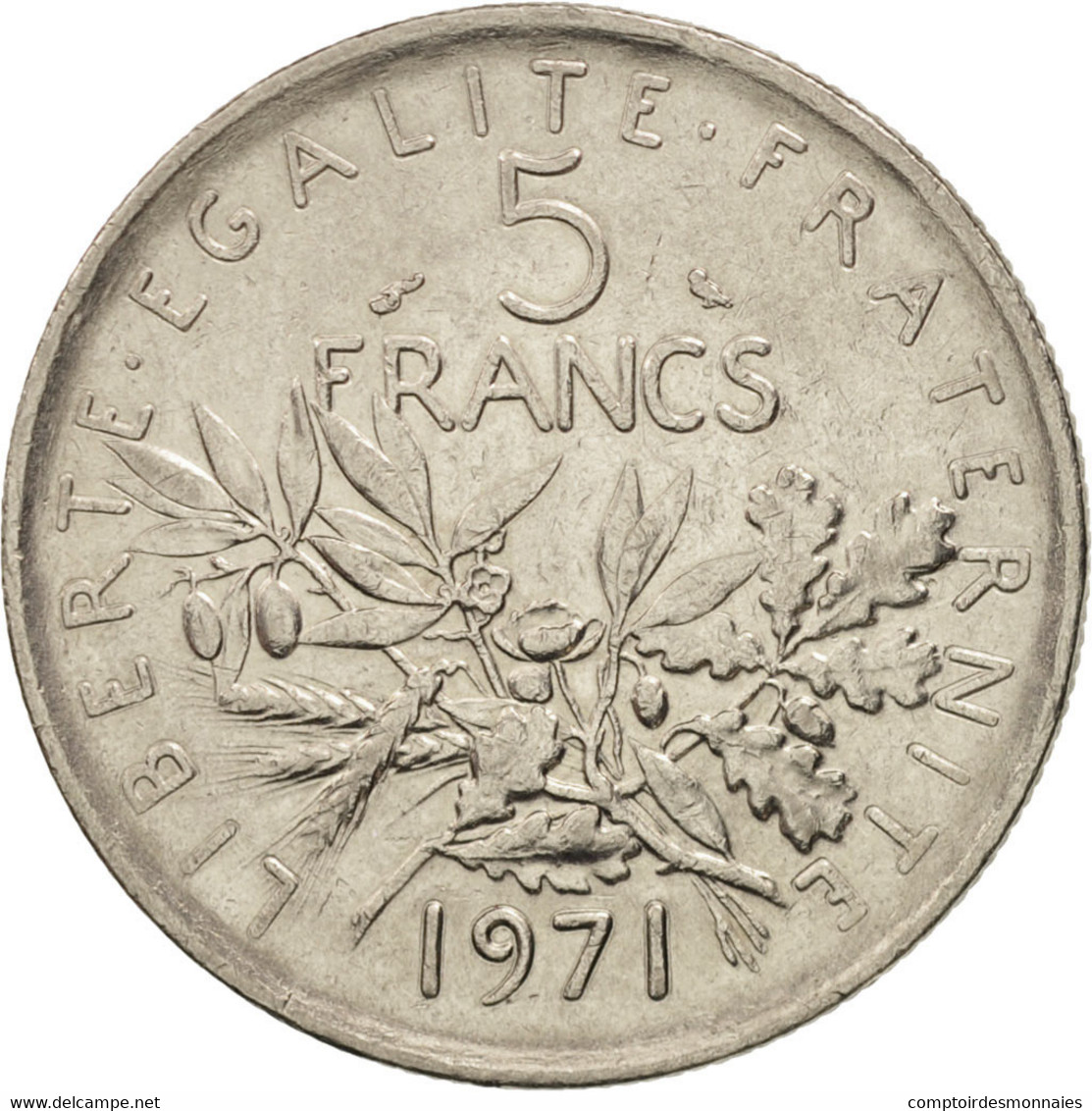 Monnaie, France, Semeuse, 5 Francs, 1971, Paris, TTB+, Nickel Clad - Autres & Non Classés