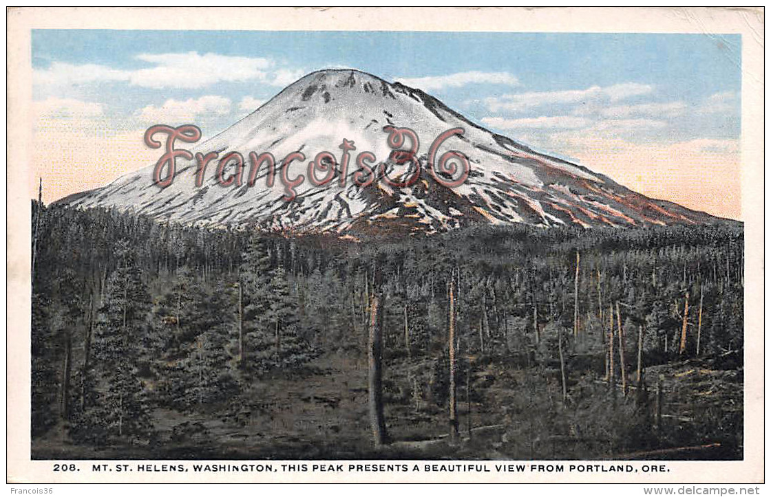 Mont Saint Mt St Helens - WA Washington - This Peak Presents A Beautiful View From Portland Oregon - Autres & Non Classés