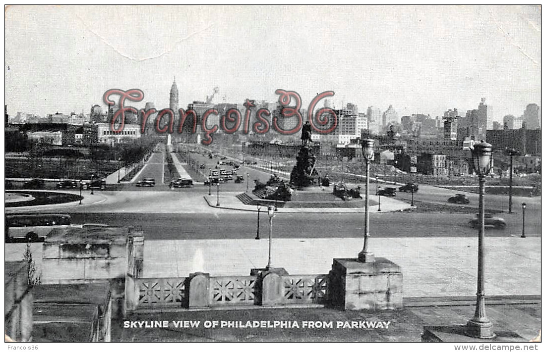 Skyline View From Parkway - Philadelphia  - PA Pennsylvania - Philadelphia