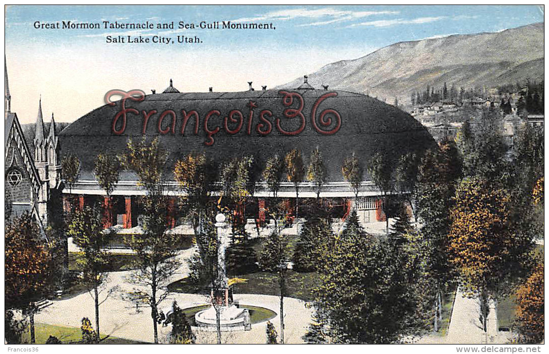 Great Mormon Tabernacle And Sea Gull Monument - Salt Lake City - UT Utah - Salt Lake City