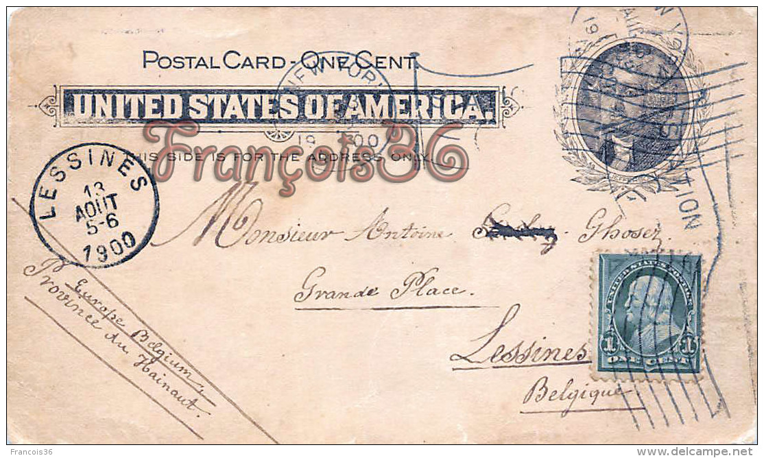 Postal Card Jefferson Unated States Of America 1900 - Présidents