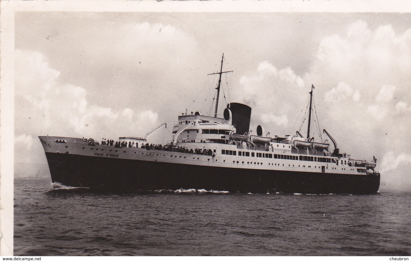 PAQUEBOT "VILLE D'ORAN " COMPAGNIE GÉNÉRALE TRANSATLANTIQUE. LIGNES DE LA MÉDITERRANÉE. ANNÉE 1951 - Dampfer