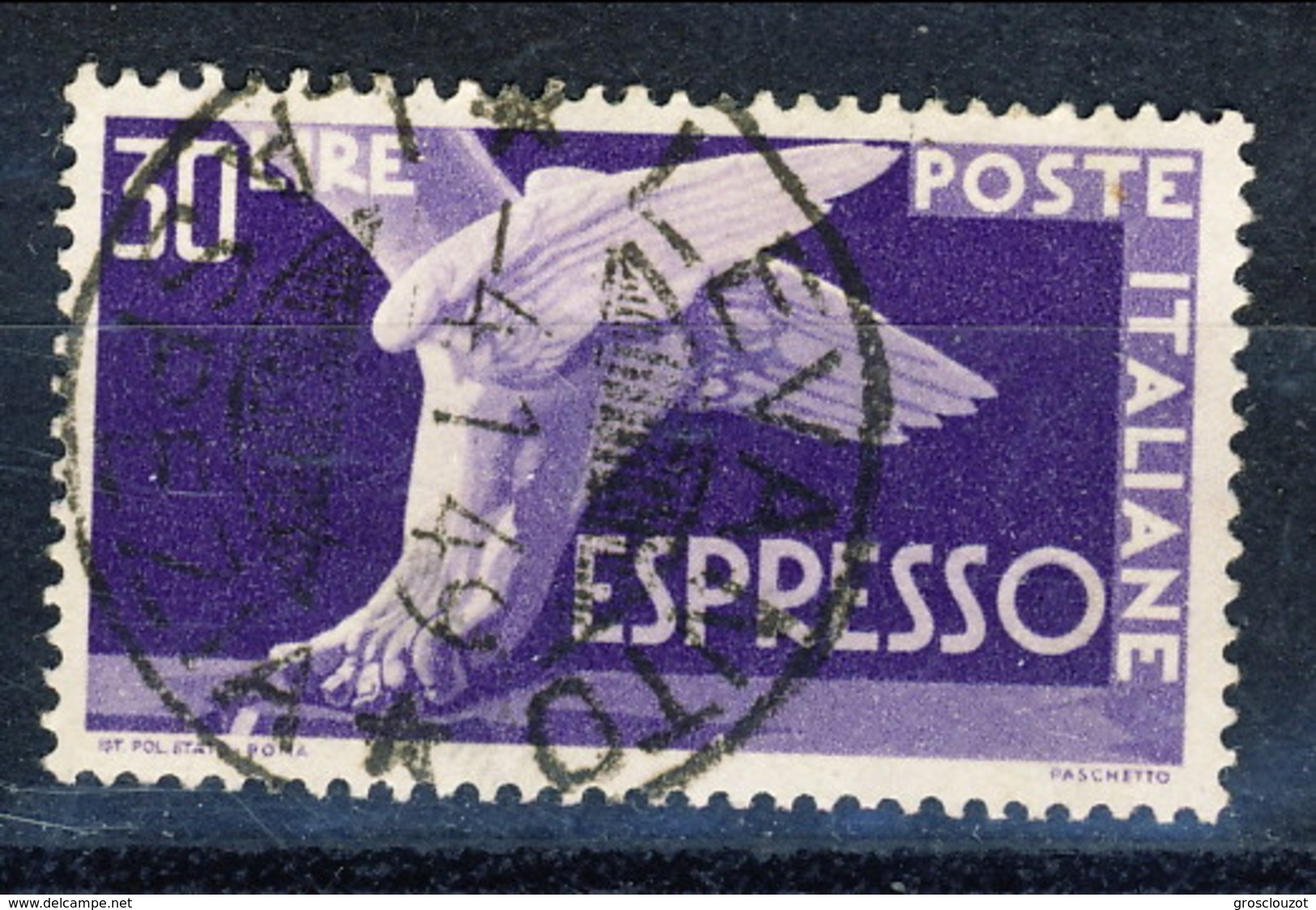 Repubblica Espressi 1945-52  N. 29 L. 30 Violetto Usato Cat. &euro; 4 - Poste Exprèsse/pneumatique