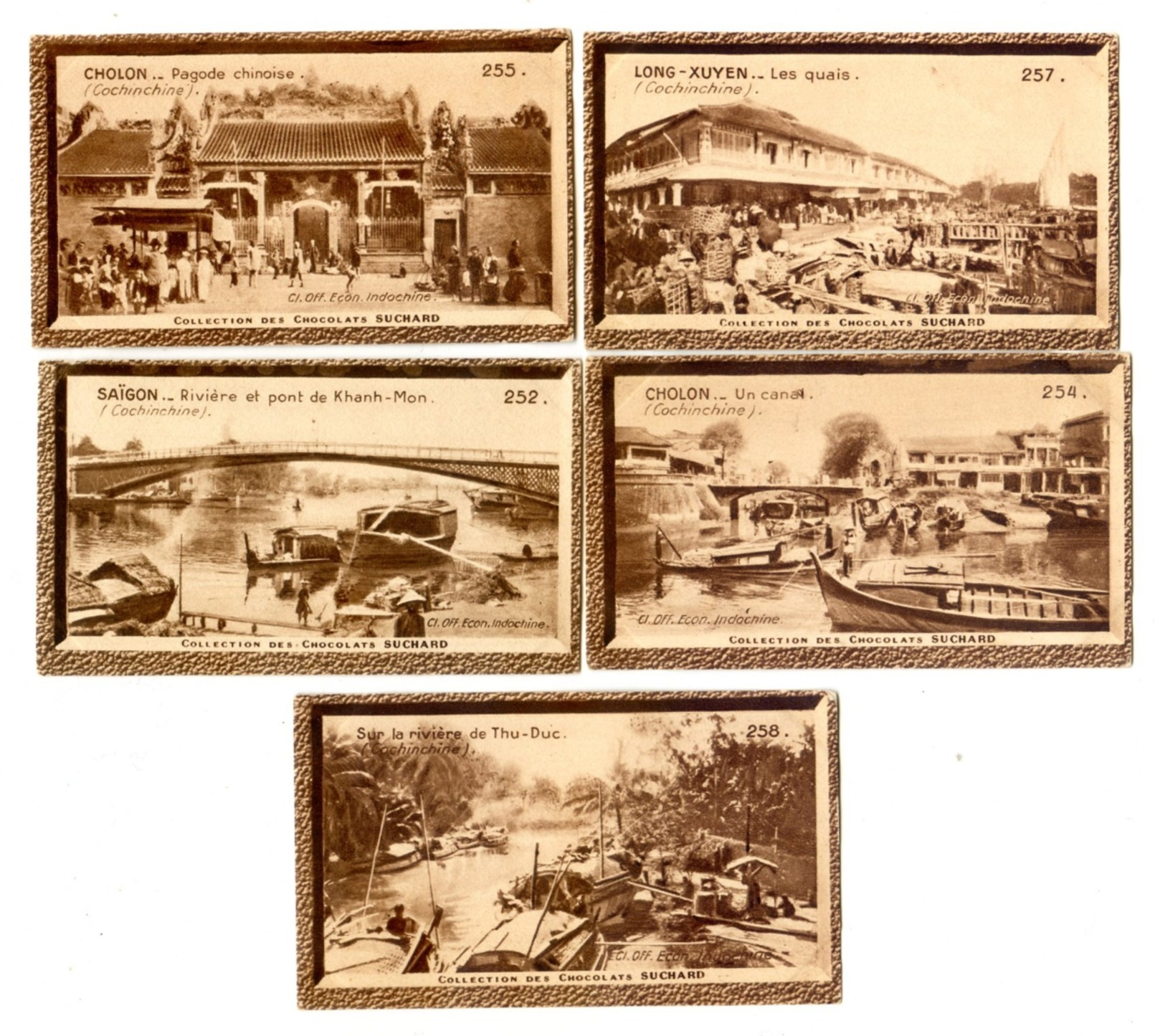 06 - LOT 10 IMAGES CHOCOLAT SUCHARD - COLLECTION COLONIALE - 252, 254, 255, 257, 258, 260, 261, 266, 267, 270 - Suchard