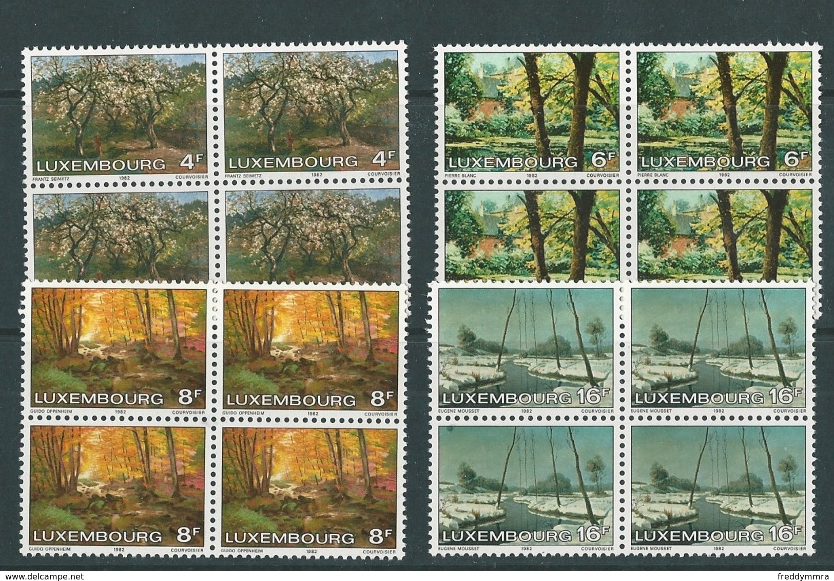 Luxembourg:  997/ 1000 ** (blocs De 4) - Unused Stamps