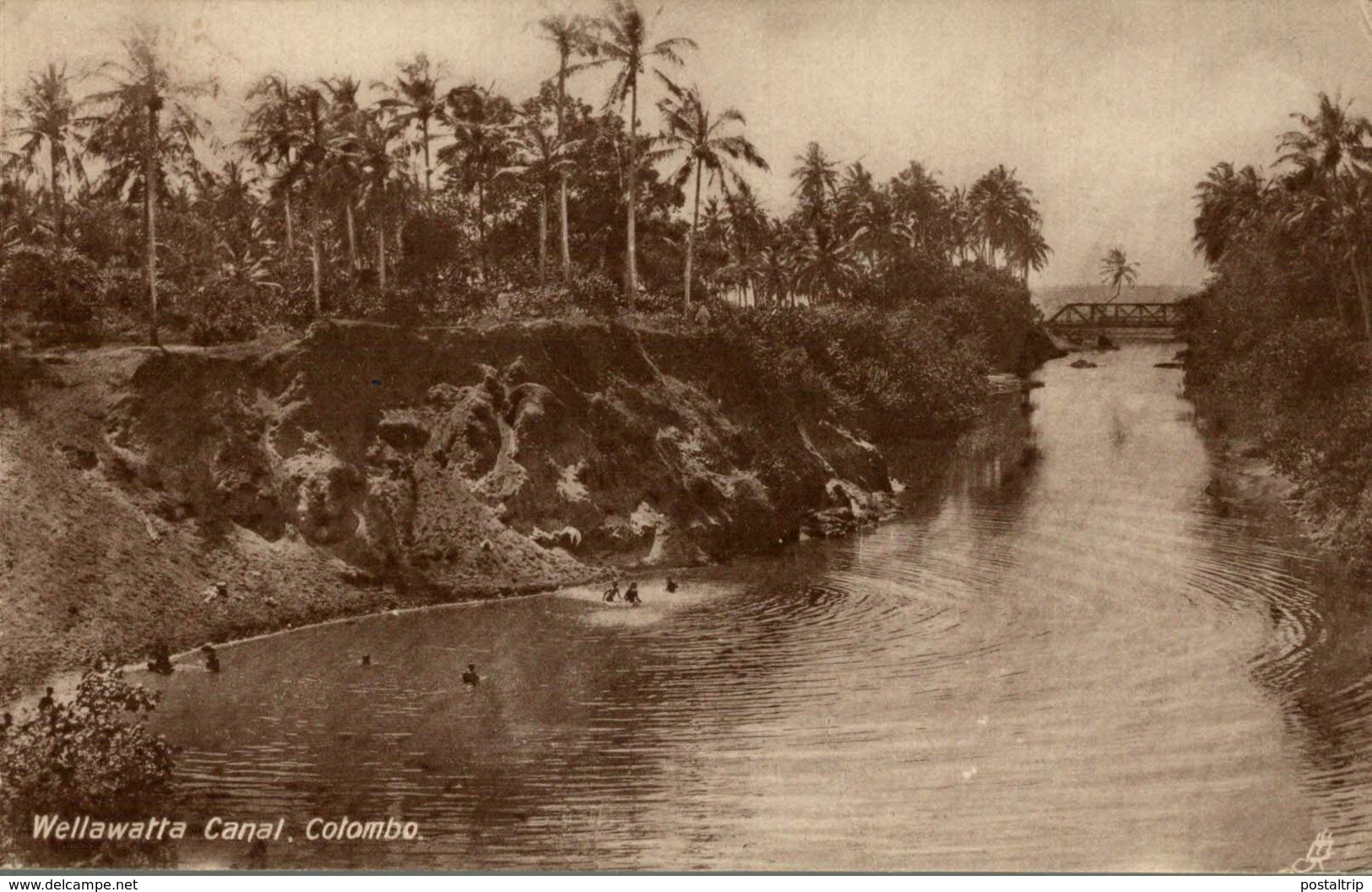 Wellawatta Canal Colombo  CEYLON SRI LANKA Tuck´s Post Card - Sri Lanka (Ceylon)