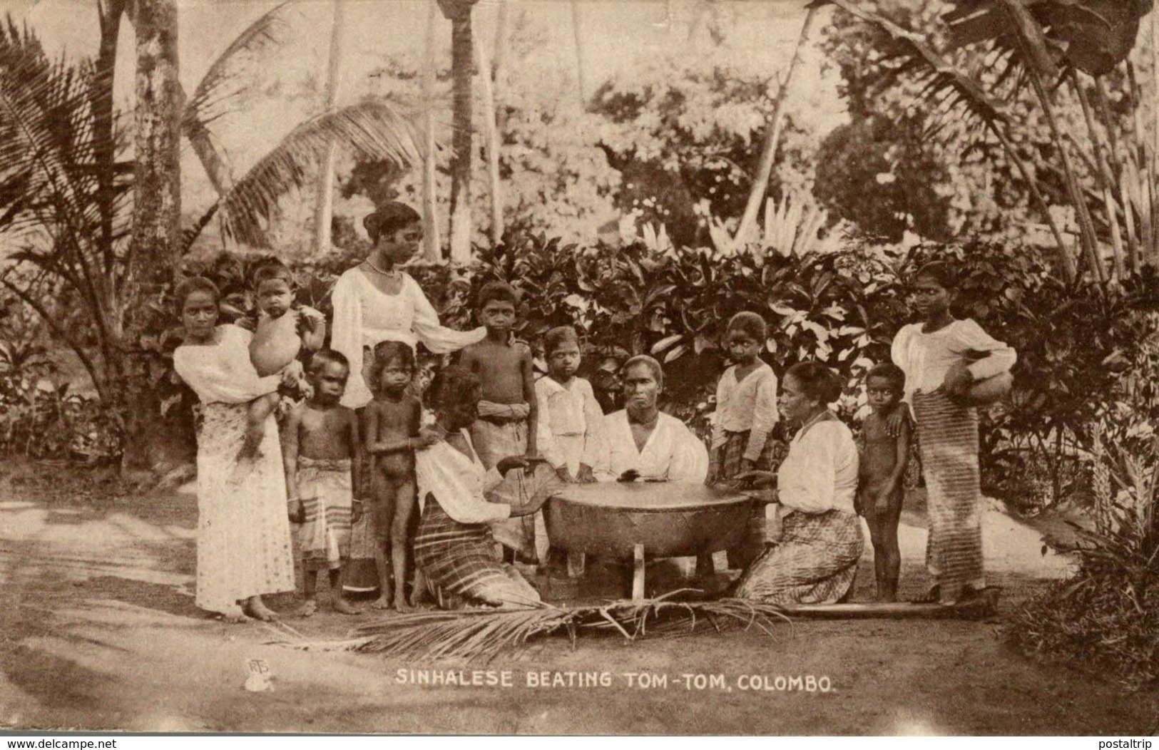 Colombo - Sinhalese Beating Tom-Tom Ceylon Sri Lanka  Tuck´s Post Card - Sri Lanka (Ceilán)