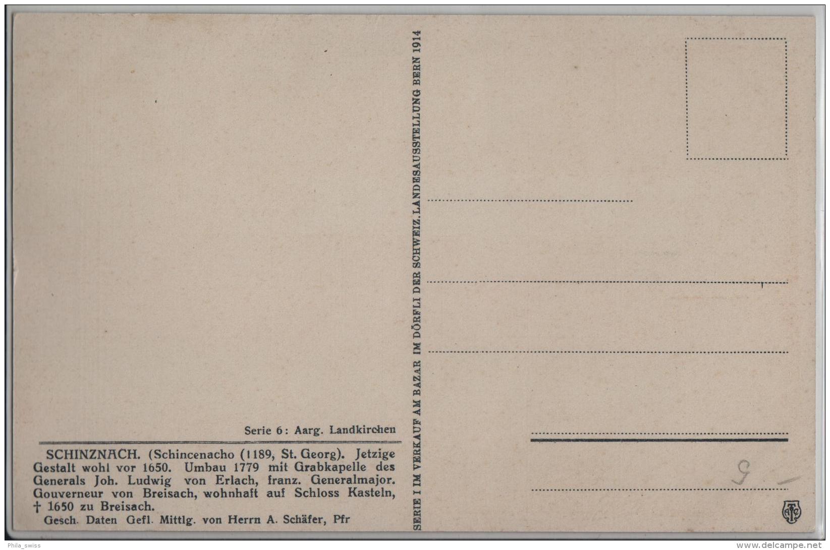 Schinznach Aargauische Landkirchen - Litho Carl Zweifel - Schinznach 