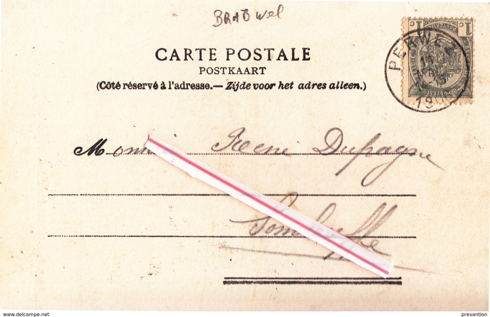 PERWEZ - L'Hôtel De Ville - Carte Circulée En 1906 - J. Hacquart, édit. Perwez - Perwez