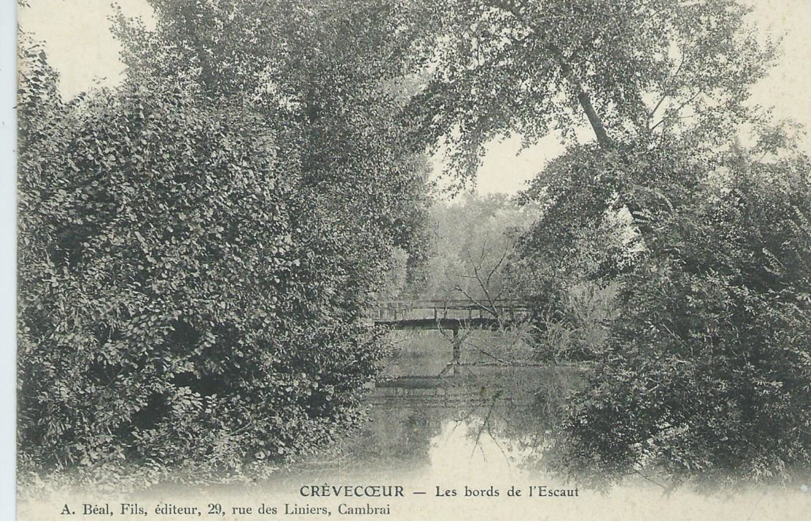 60, Oise,CREVECOEUR, Les Bords De L'Escaut,Scan Recto-Verso - Crevecoeur Le Grand