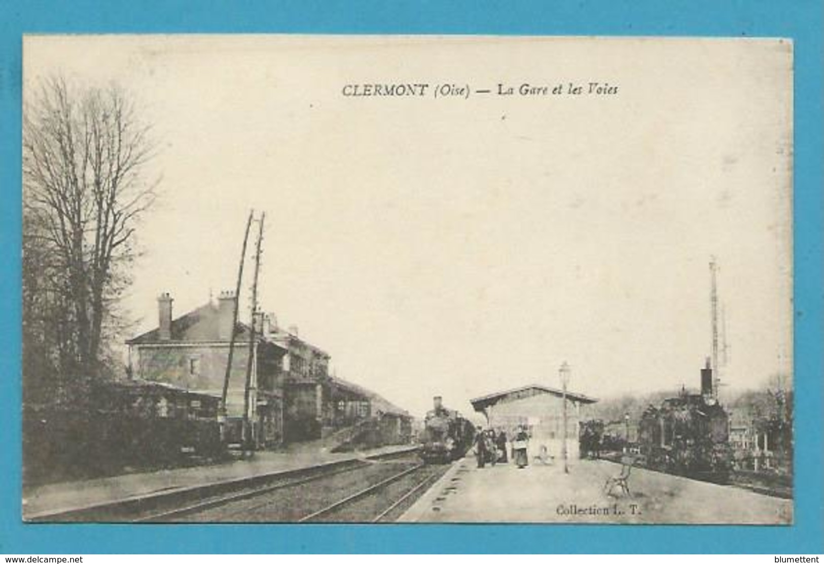 CPA - Chemin De Fer Train En Gare De CLERMONT 60 - Clermont