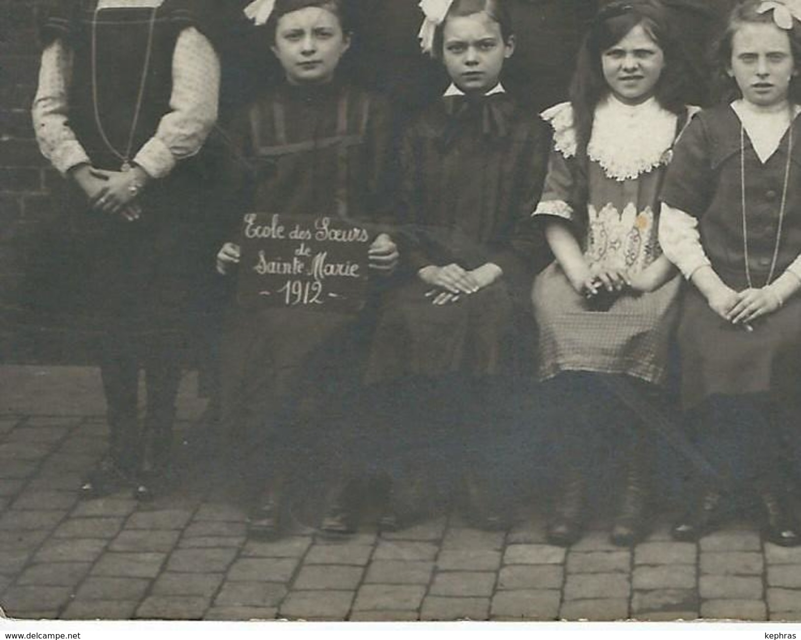 LA BOUVERIE - CHAMP PERDU : SUPERBE PHOTO - Ecole Des Soeurs De Sainte-Marie - 1912 - Frameries