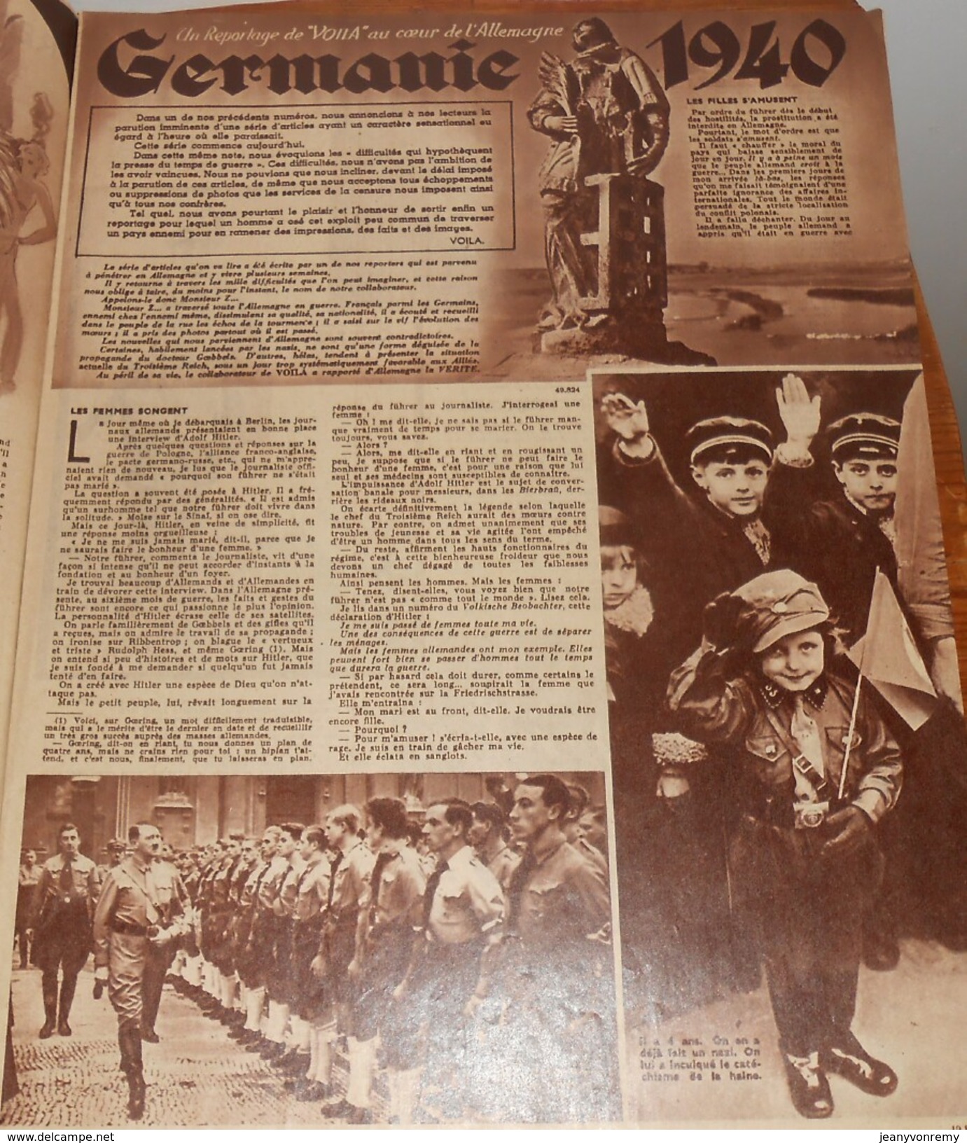 Voilà. N°463. 16 Février 1940. Germanie 1940. Hitler. Au Pays Du Serpent à Plumes. - 1900 - 1949