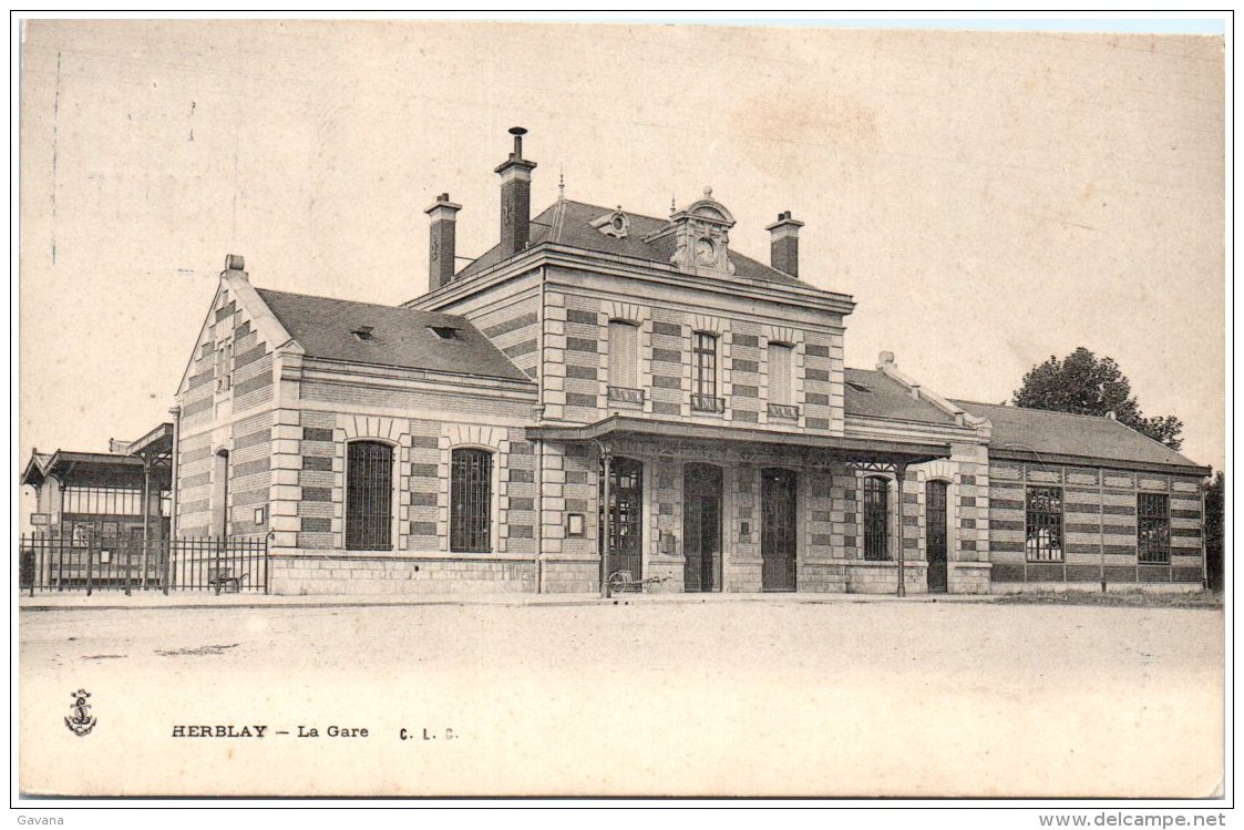 95 HERBLAY - La Gare    (Recto/Verso) - Herblay