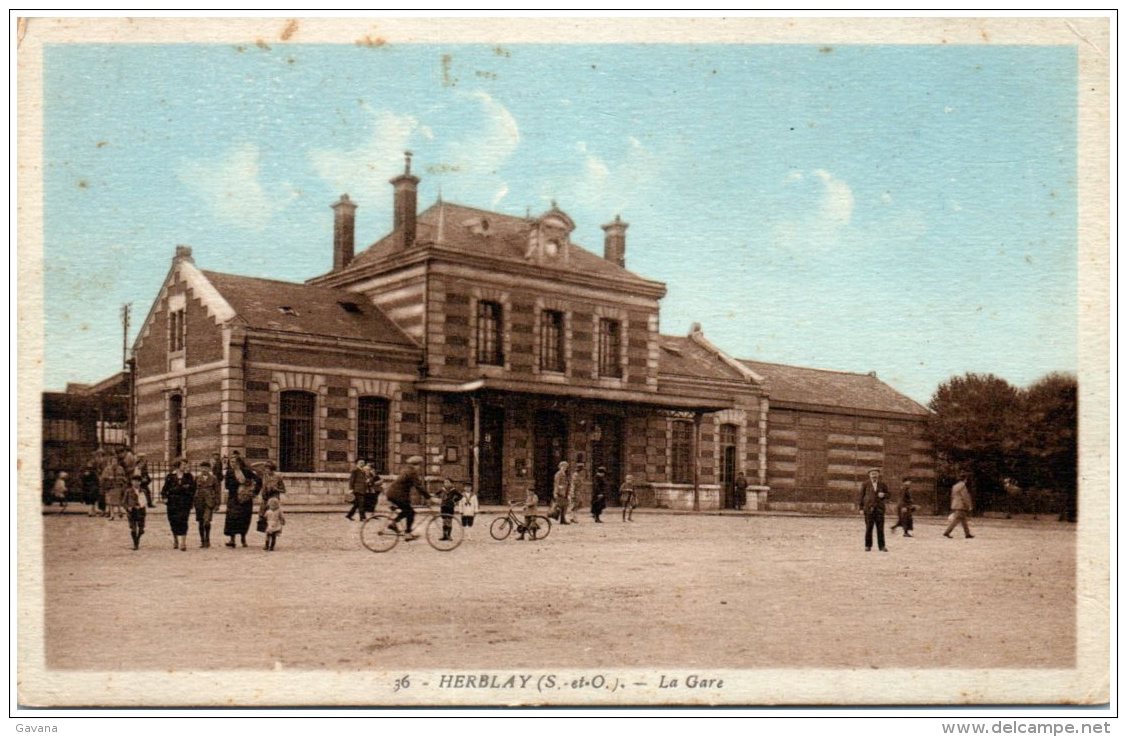 95 HERBLAY - La Gare   (Recto/Verso) - Herblay