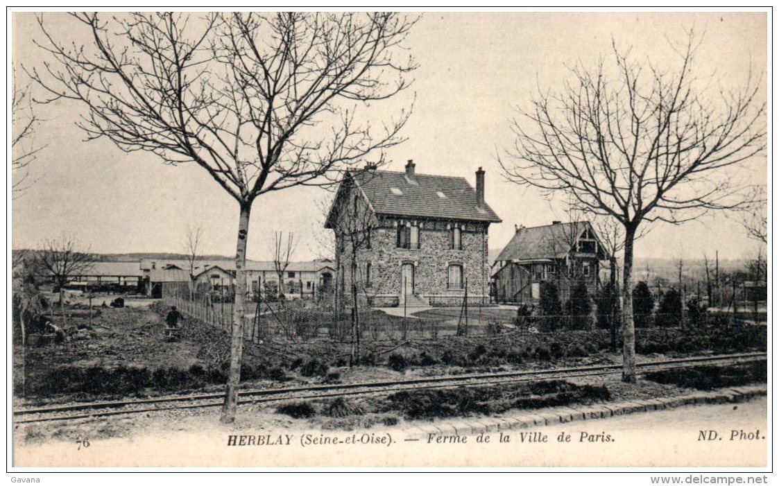 95 HERBLAY - Ferme De La Ville De Paris    (Recto/Verso) - Herblay