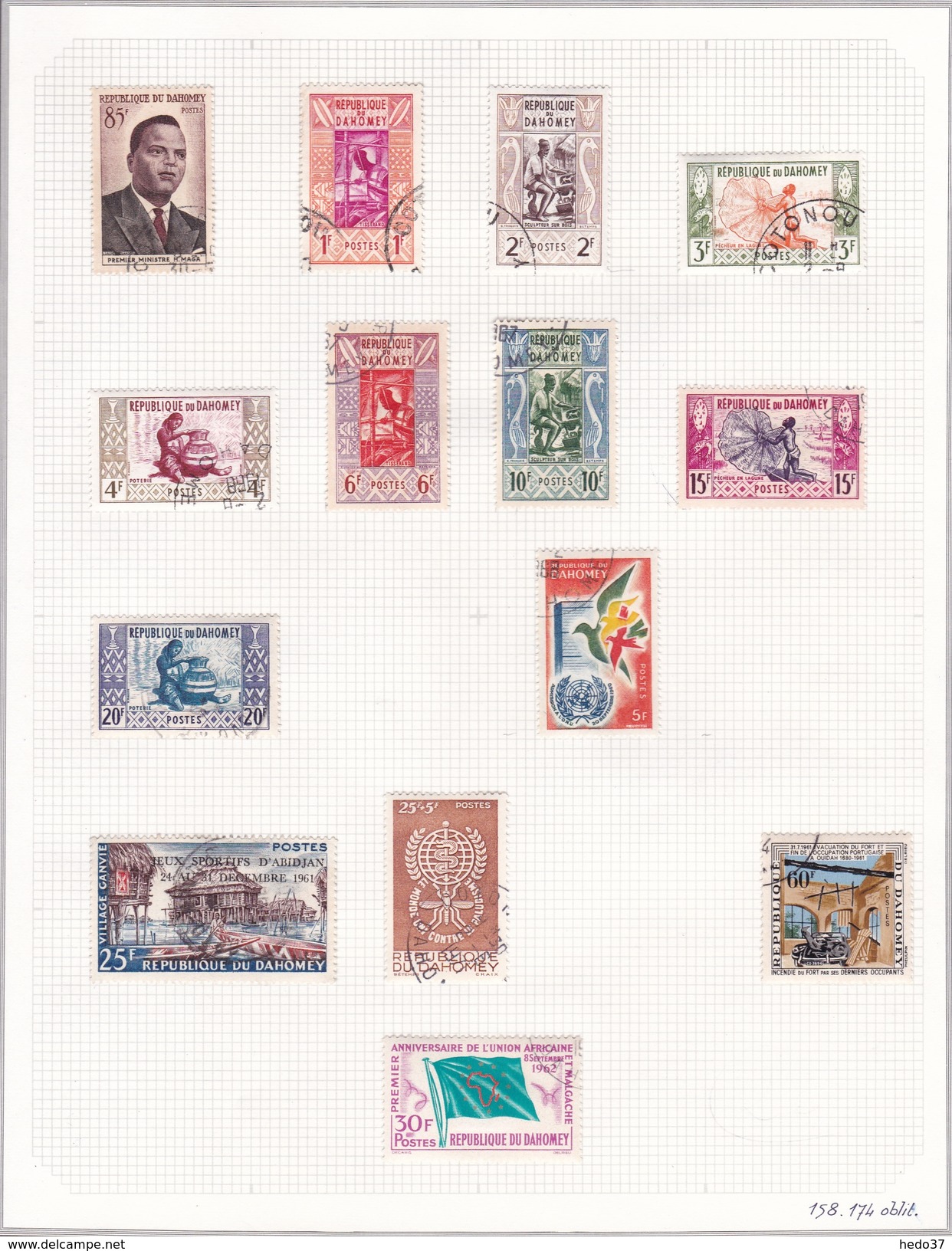 Dahomey - Collection Timbres Oblitérés - 14 Scans - Autres - Afrique