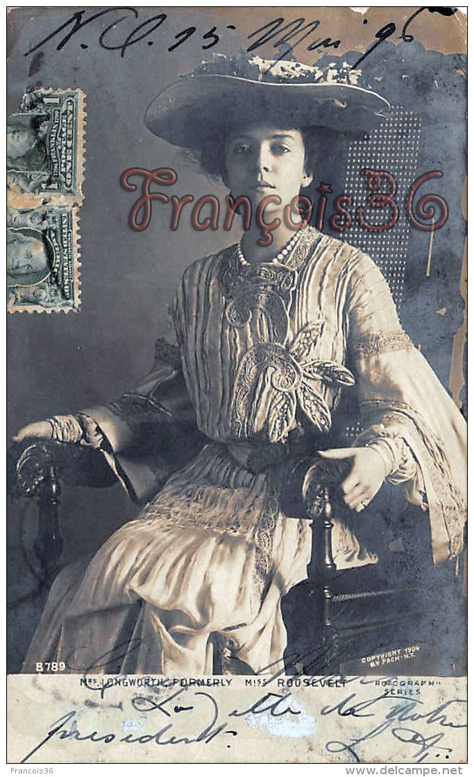 Miss Alice Roosevelt - Rotograph Series - Mrs Longworth - Portrait 1906 - Autres & Non Classés