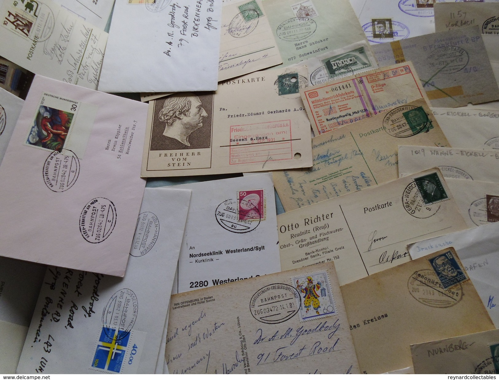 Germany large collection covers/cards TPO/Railway Bahnpost covers/cards+ (550 items!!) 1890s-2000s