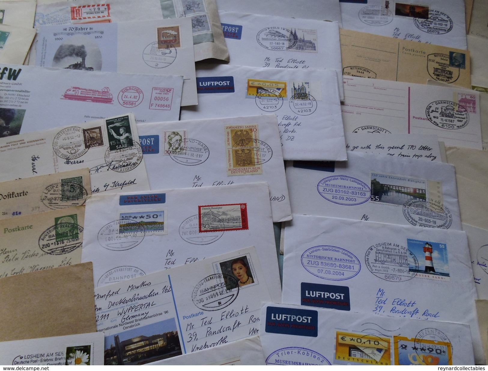 Germany large collection covers/cards TPO/Railway Bahnpost covers/cards+ (550 items!!) 1890s-2000s