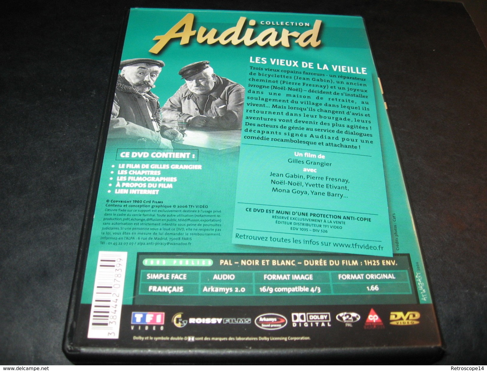 MICHEL AUDIARD / JEAN GABIN LES VIEUX DE LA VIEILLE DVD - Comédie