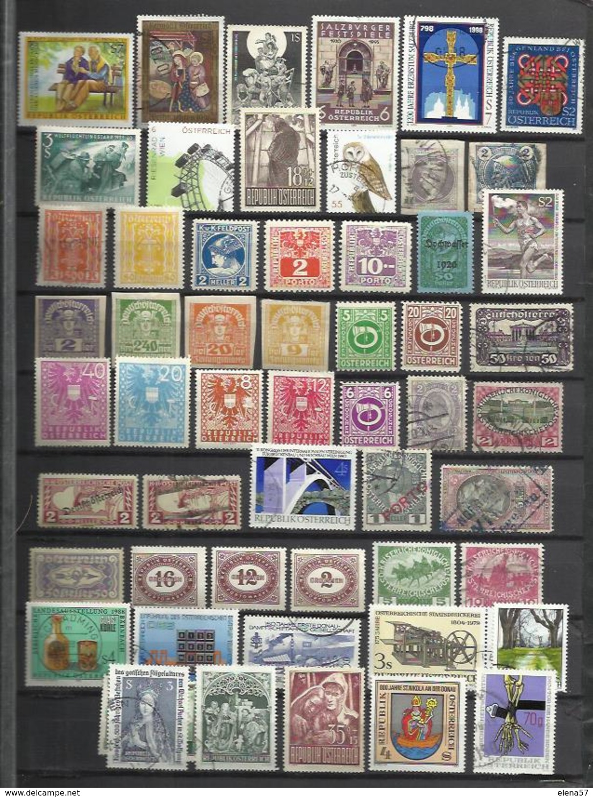 G138-LOTE SELLOS AUSTRIA SIN TASAR,ANTIGUOS,MODERNO,SIN TASAR,IMAGEN REAL,BONITOS.ALTO VALOR EN CONJUNTO,SELLOS CONMEMOR - Collections