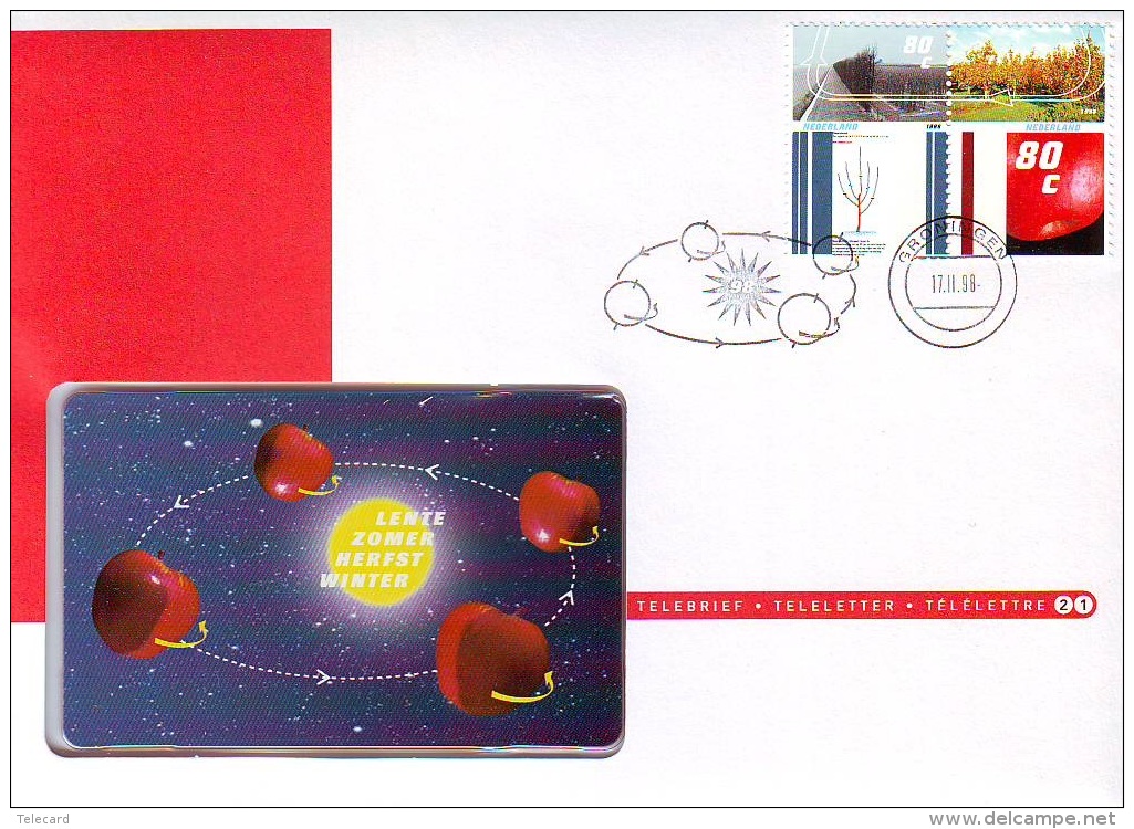 NEDERLAND * TELEBRIEF * TELELETTER * TELETETTRE  Nr. 21 * CHIPCARD MINT * ONGEBRUIKT  + POSTZEGELS STAMPS - Privé