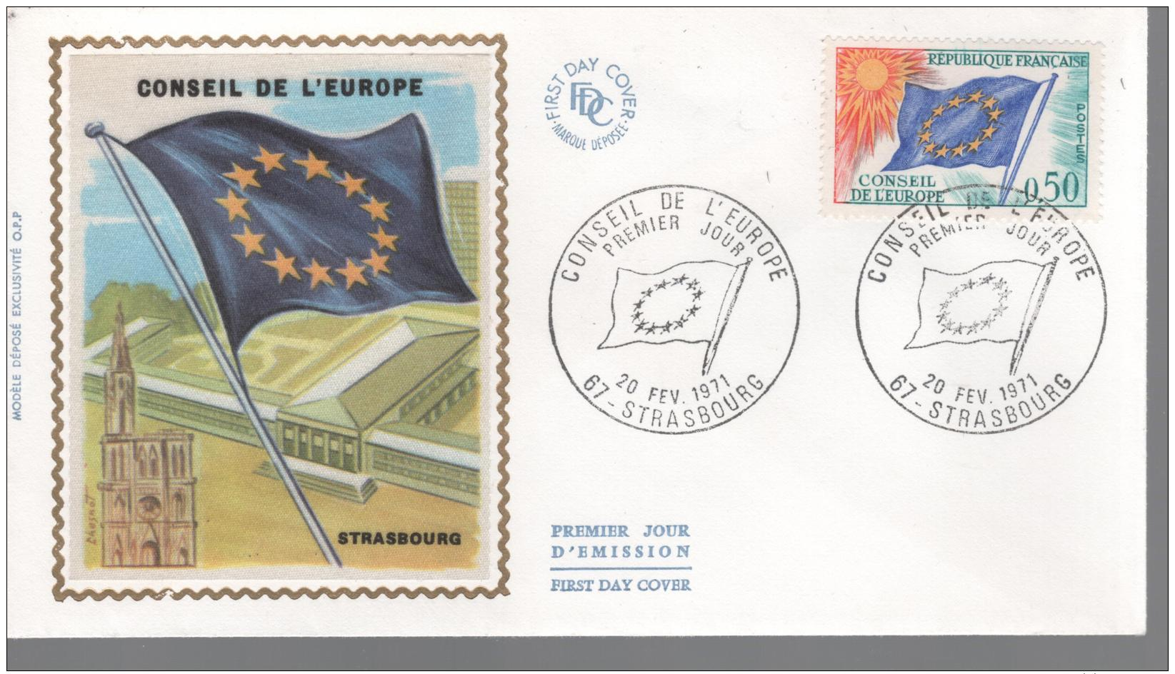 France - FDC 1er Jour - 20 FEV 1971  -  67 STRASBOURG - 1970-1979