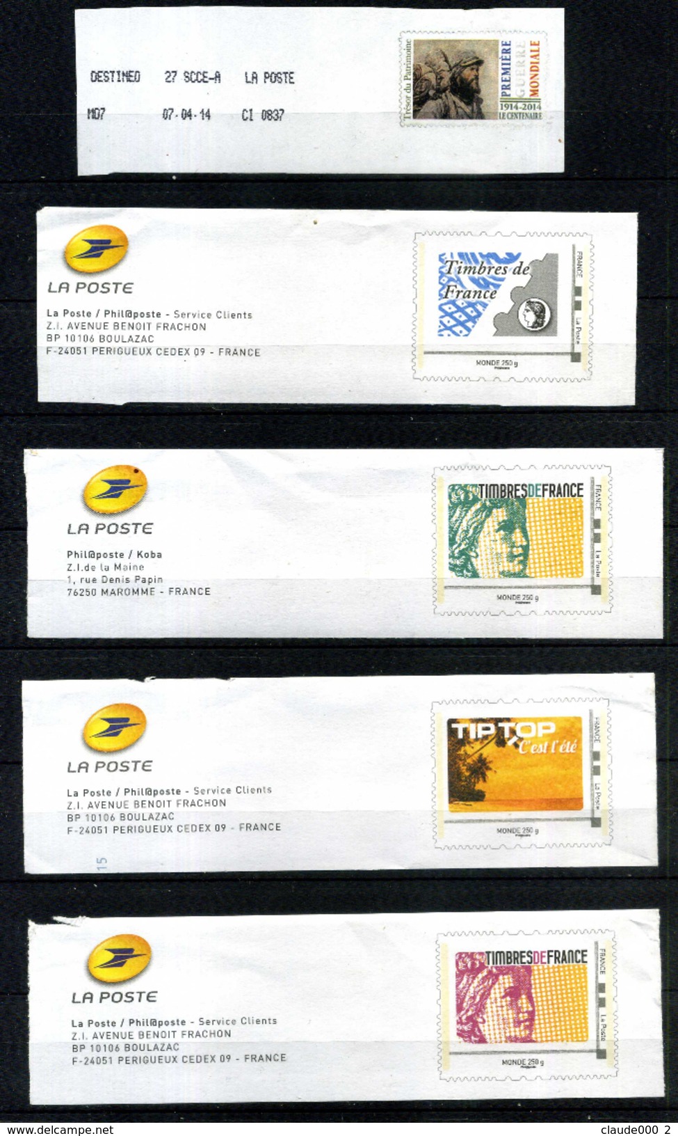 LOT D'ENTIERS POSTAUX SUR FRAGMENT - Lettres & Documents