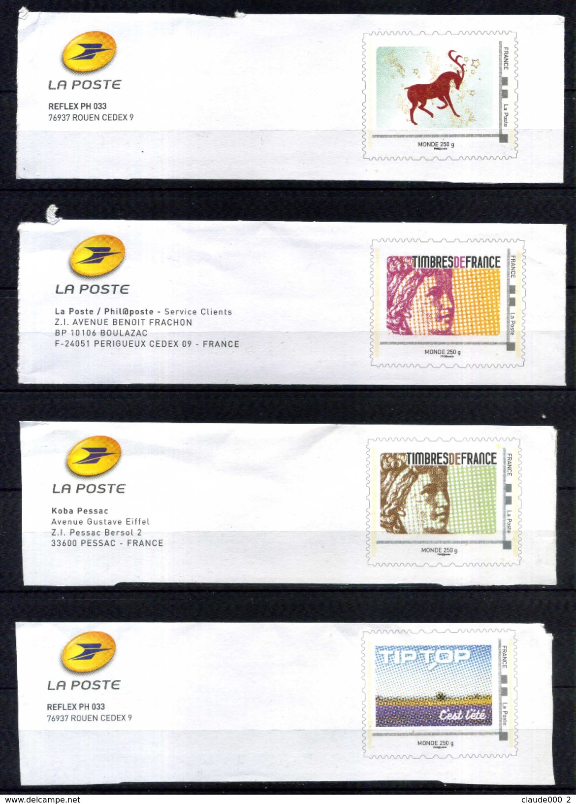 LOT D'ENTIERS POSTAUX SUR FRAGMENT - Lettres & Documents