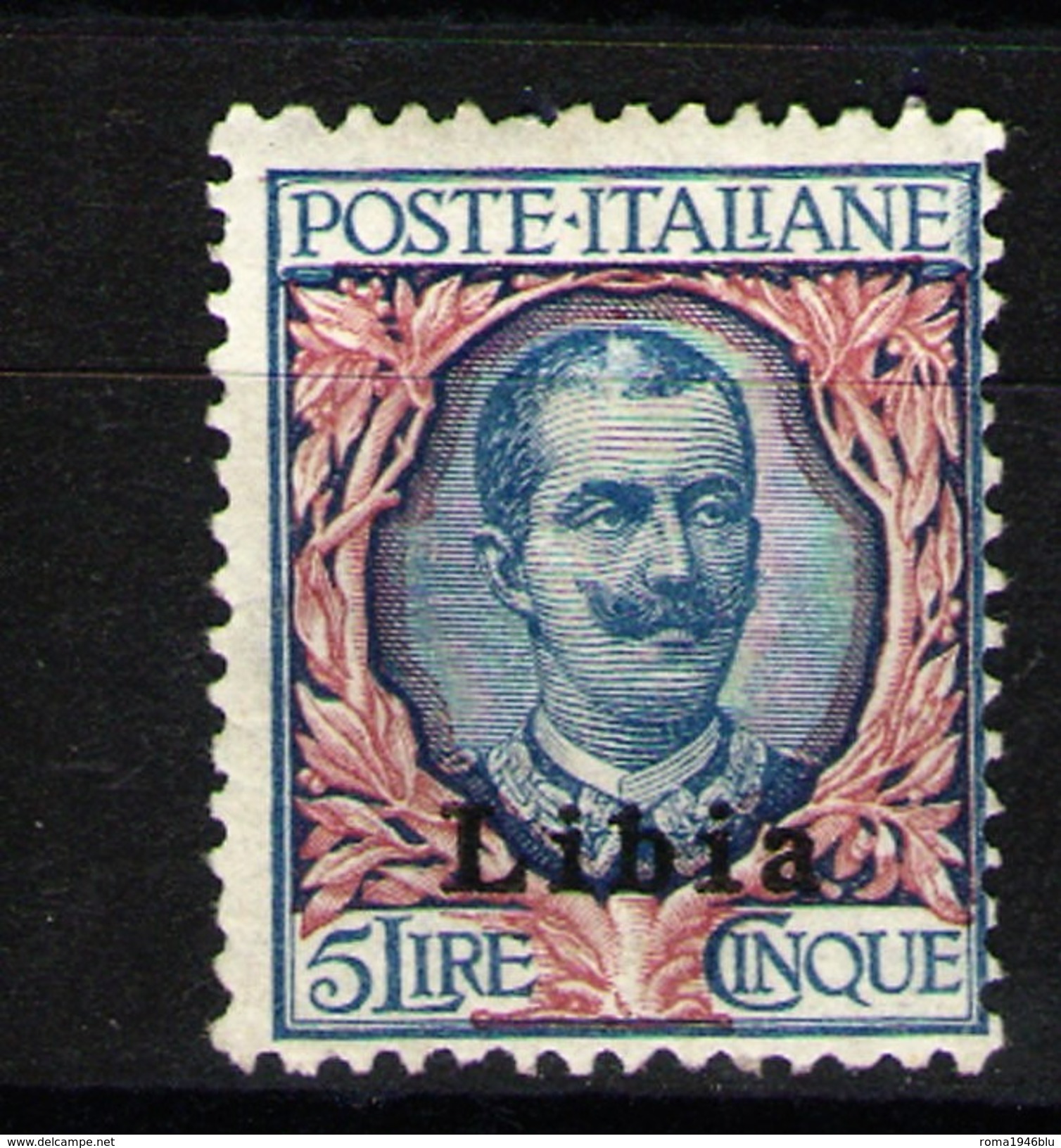 LIBIA 1912-15 FRANCOBOLLI SOPRASTAMPATI 5 LIRE ** MNH LUSSO - Libia