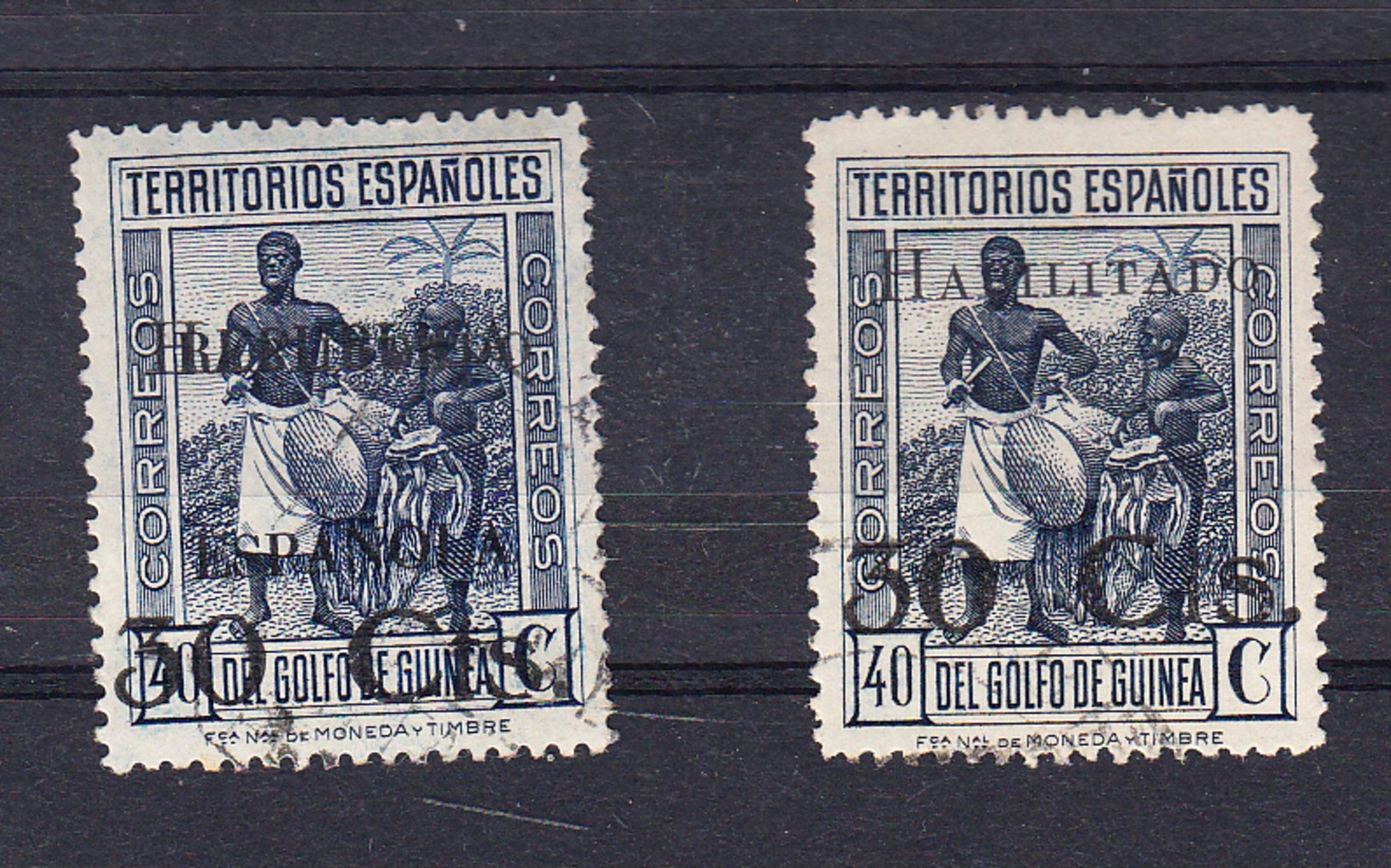 GUINEA 1937 TIPOS DE 1931. .EDIFIL Nº 251-252. USADOS  .SES507GRANDE - Guinea Española