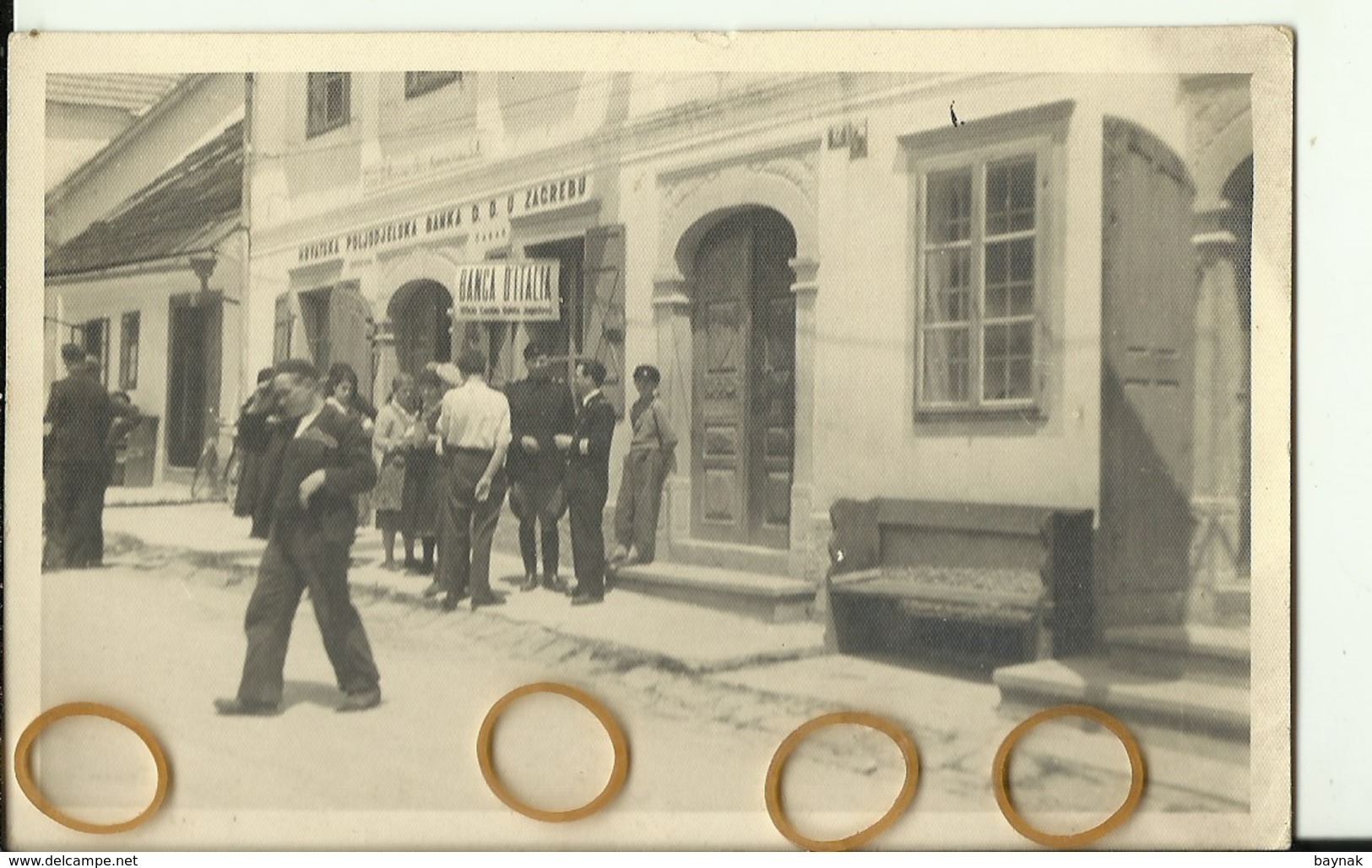 CRO1601  --  CABAR  ( GORSKI KOTAR )  - 1941 -  BANCA D ITALIA  --  OFFICER  --  ITALIAN OCCUPATION  --  REAL PHOTO  PC - Croazia