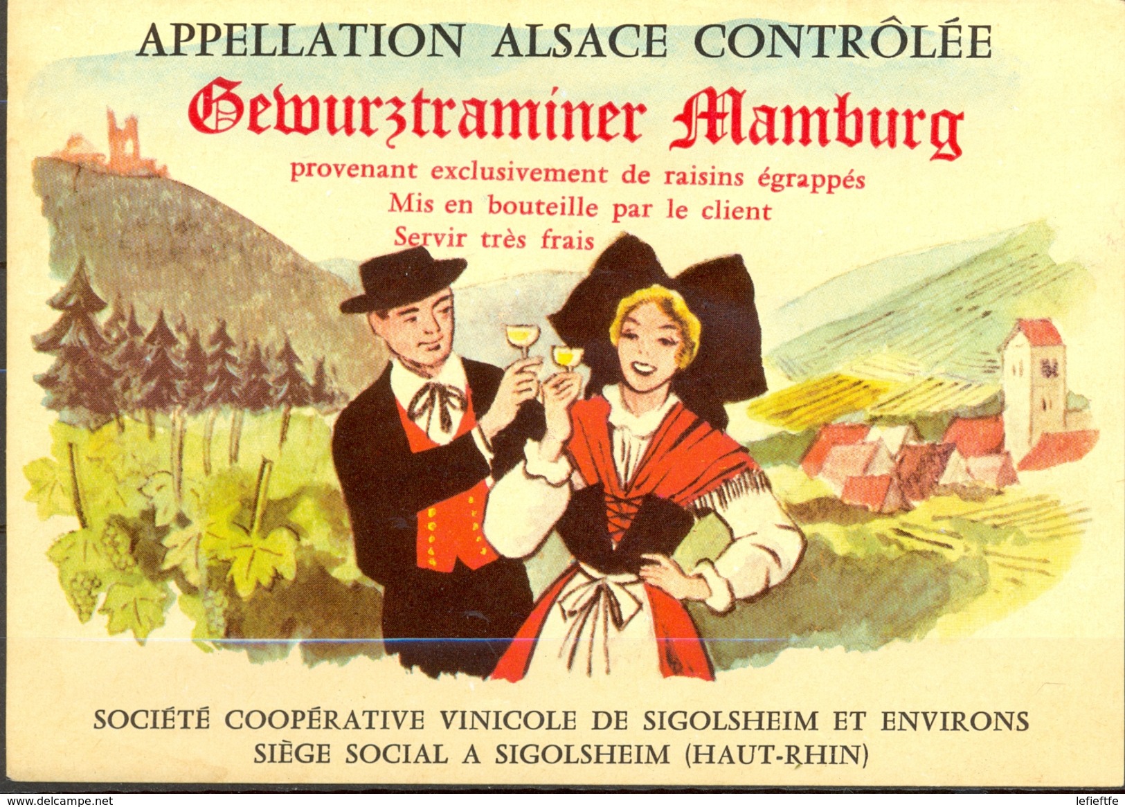 487 - France - Gewurztraminer Mamburg - Société Coopérative Vinicole De Sigolsheim Et Environs - Gewürztraminer