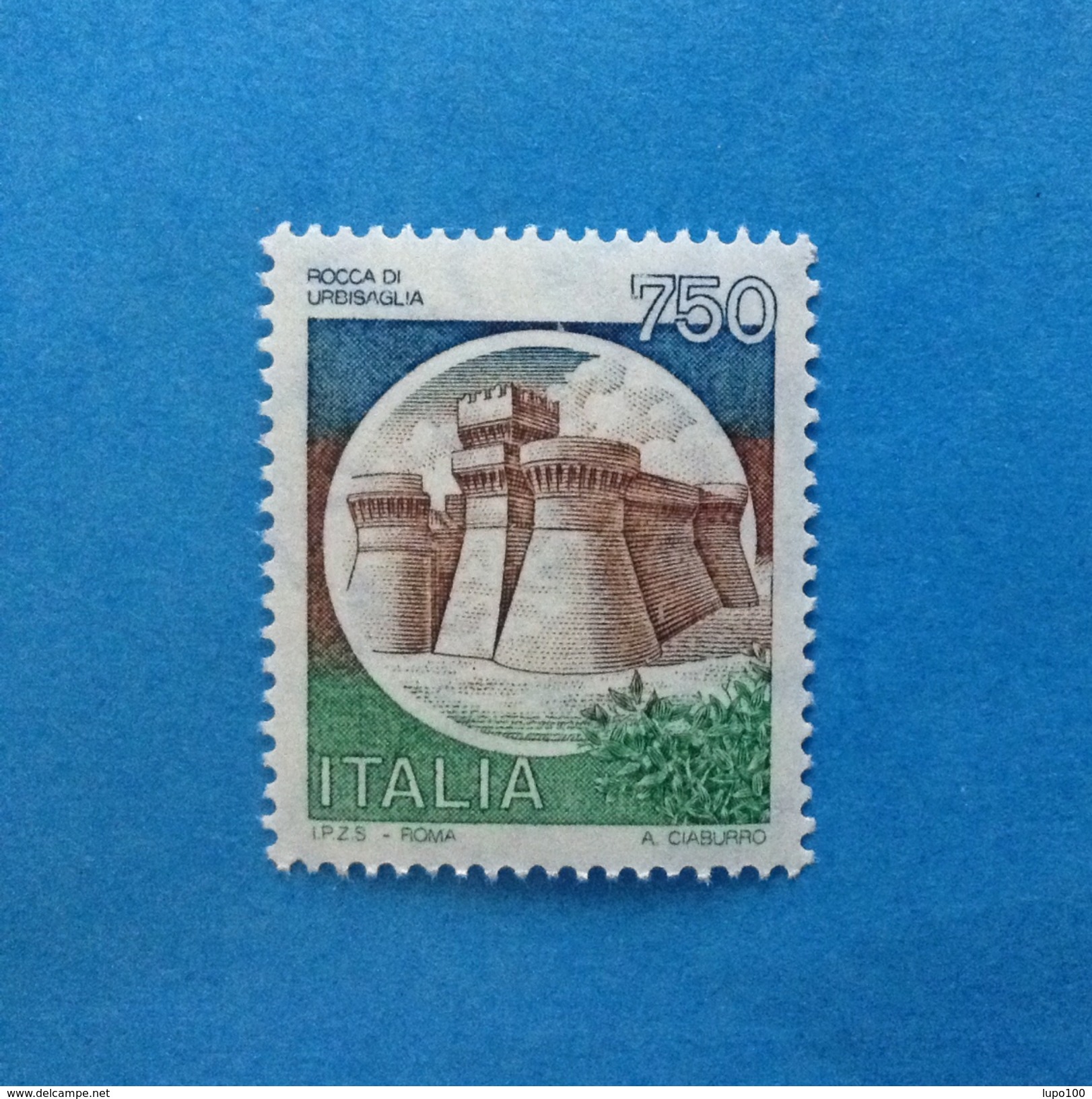 1990 ITALIA FRANCOBOLLO NUOVO STAMP NEW MNH**  - CASTELLI D'ITALIA CASTELLO ROCCA URBISAGLIA 750 LIRE - - 1981-90: Neufs