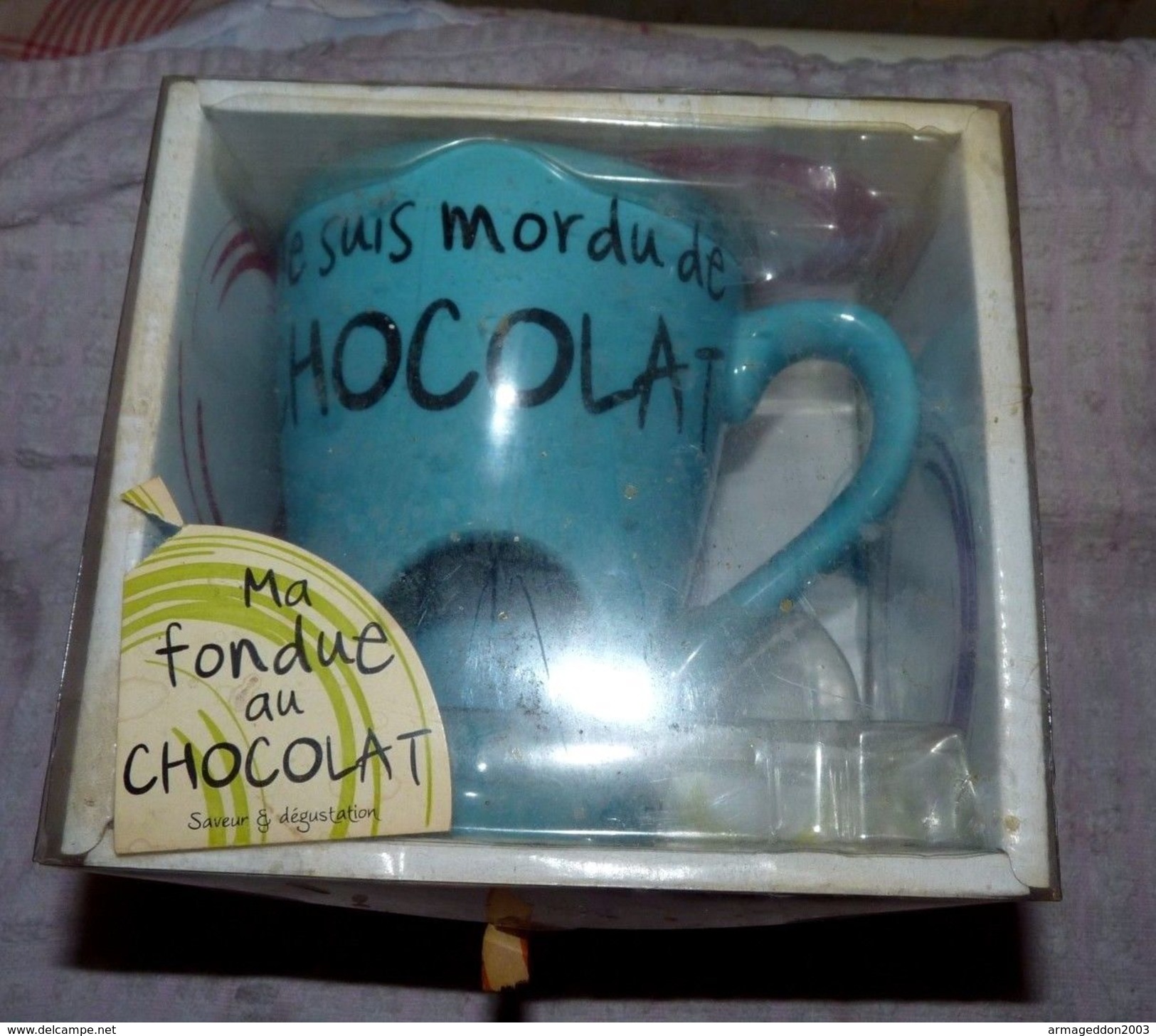 TASSE MA FONDUE AU CHOCOLAT DESING BY CMP NEUVE EN BOITE - Tasses