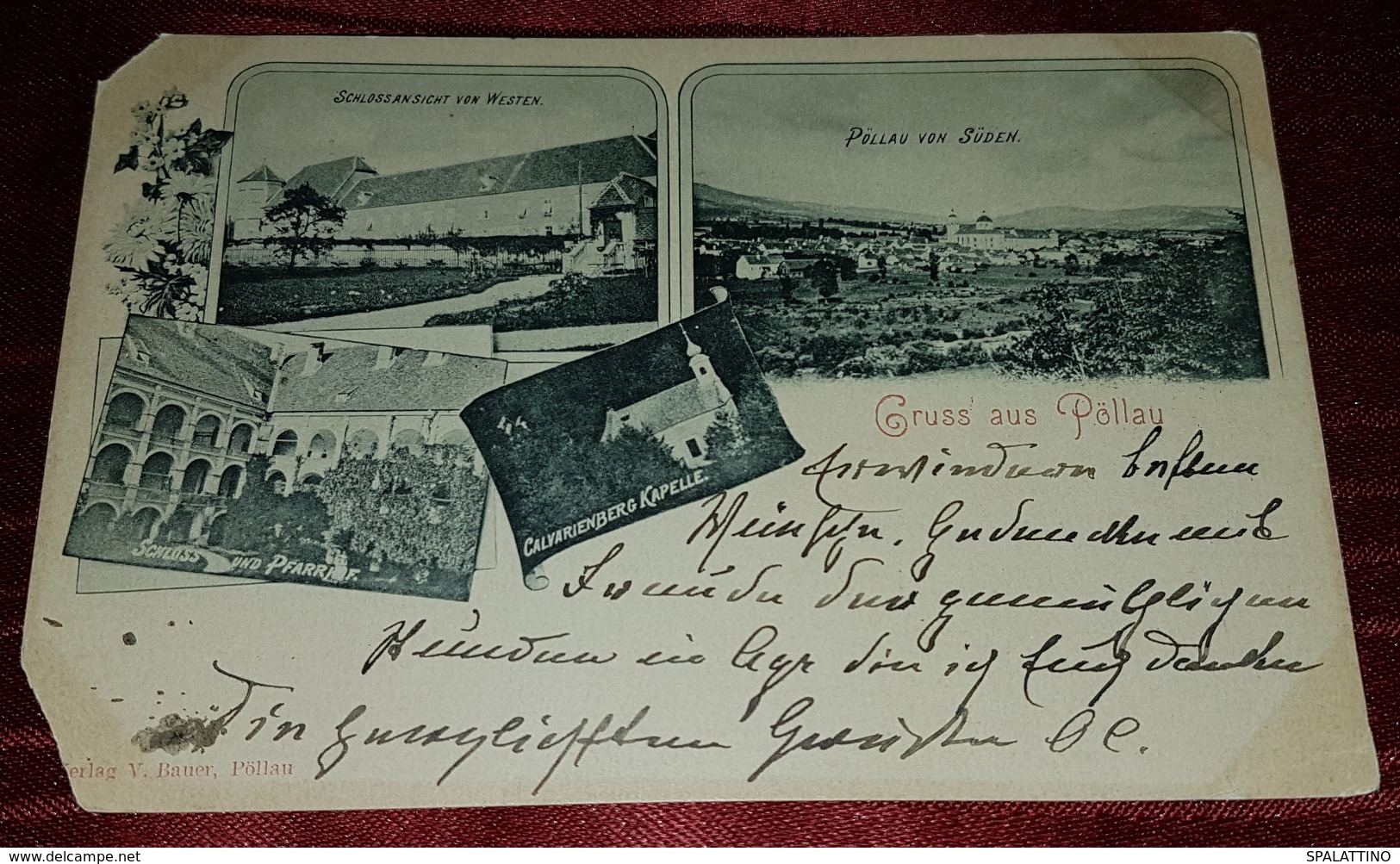 PÖLLAU 1901.- GRUSS AUS PÖLLAU, ALTE ANSICHSTKARTE COLLAGE - Pöllau