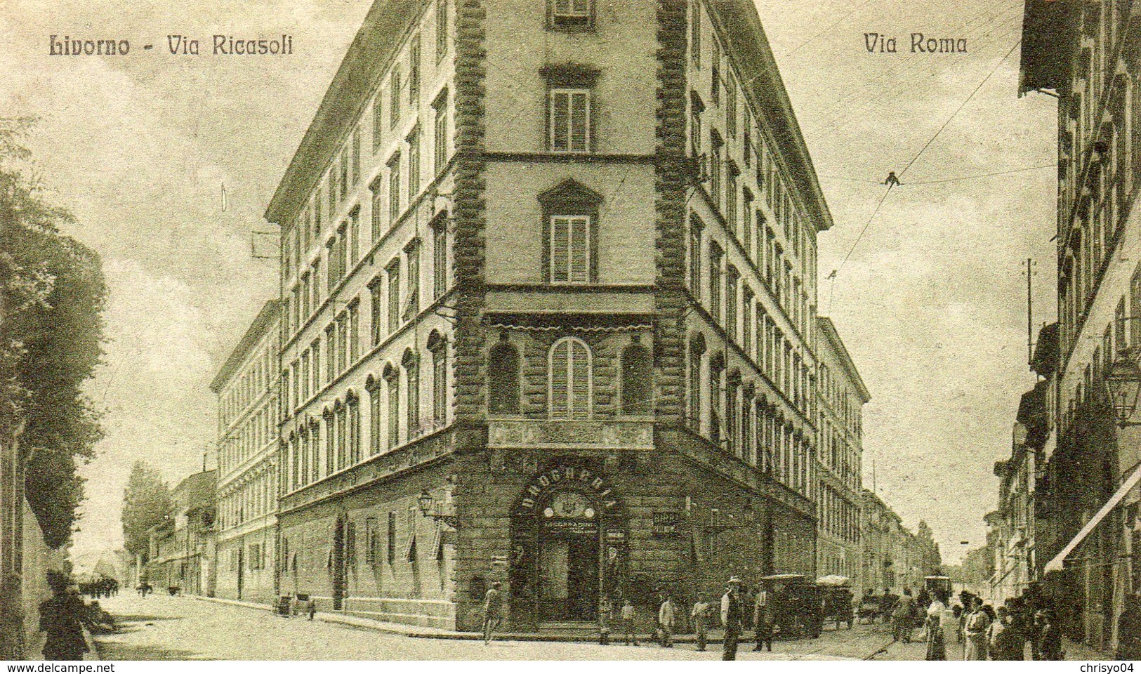 73Di   Italie Livorno Via Ricasoli Et Via Roma - Livorno