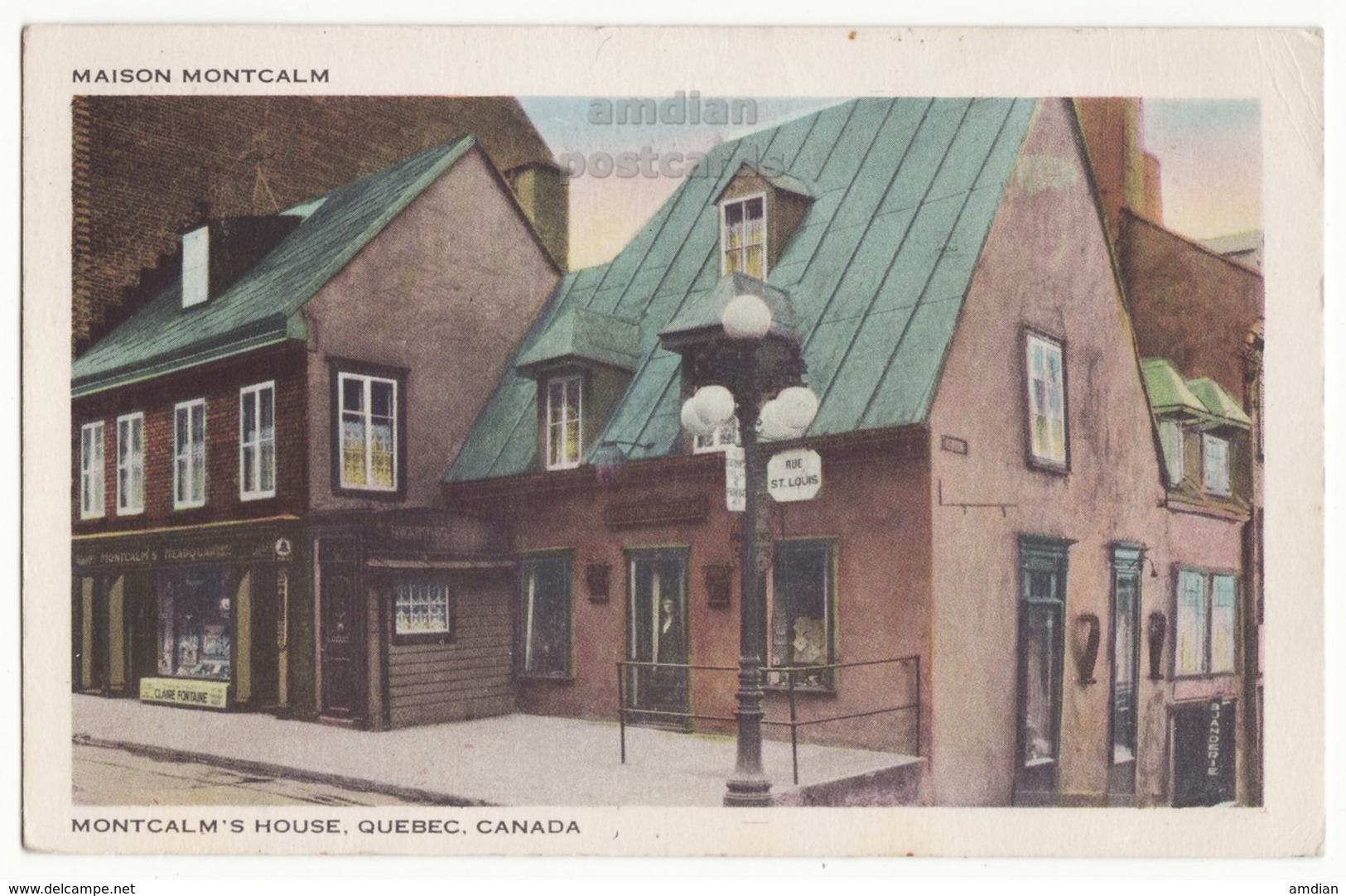 Canada Quebec City QC PQ, MAISON MONTCALM Historic House, C1954 Vintage Postcard - Other & Unclassified