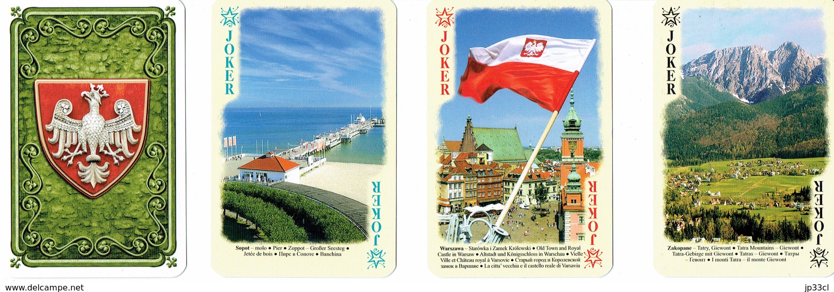 Jeu De 52 Cartes + 3 Jokers Pologne Polska Avec Photos De Monuments Polonais - 54 Cards