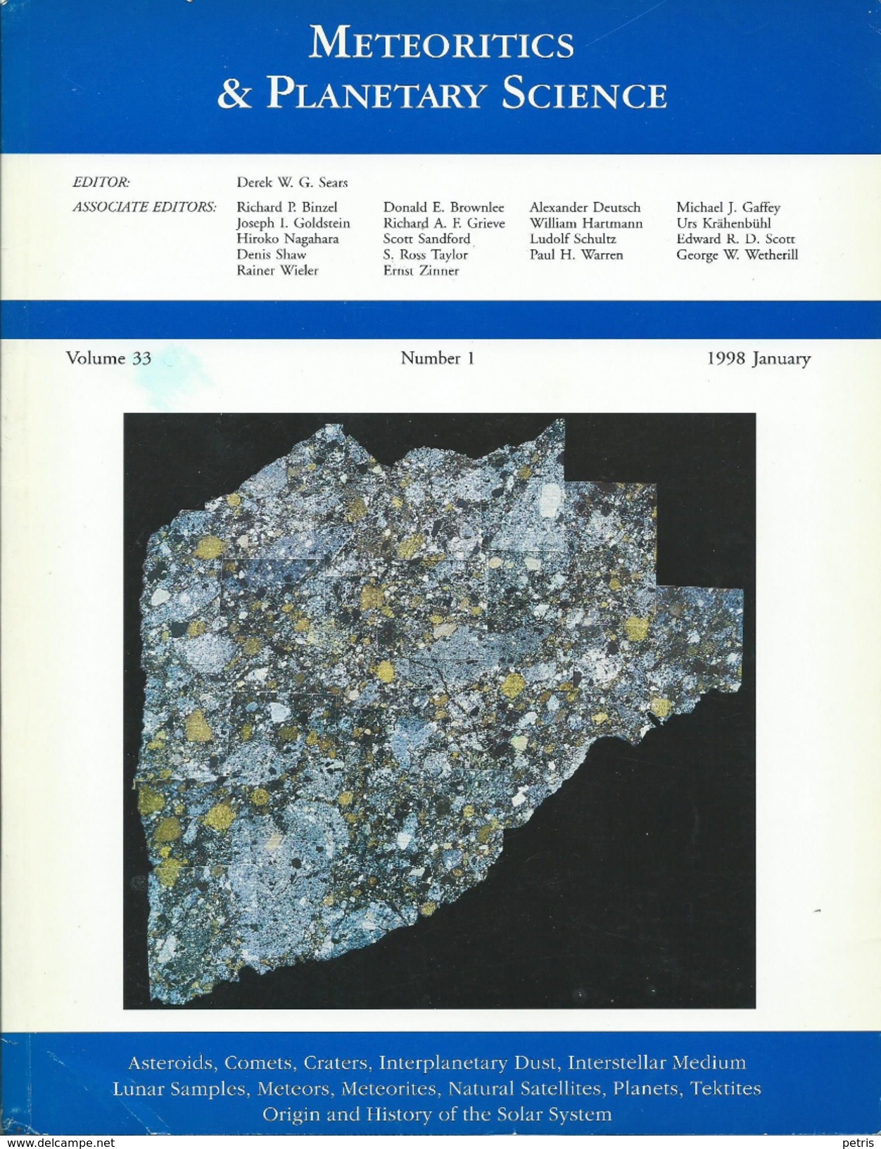 Meteoritics & Planetary Science Volume 33, Number 1, 1998 January (Meteorite) - Astronomie