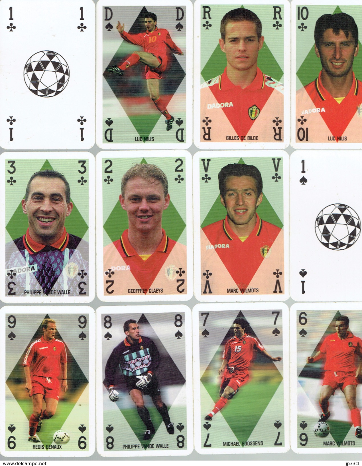 Jeu De Cartes Officiel Des Diables Rouges Officieel Kaartspel Rode Duivels (vers 1995/2000) - 54 Cartes