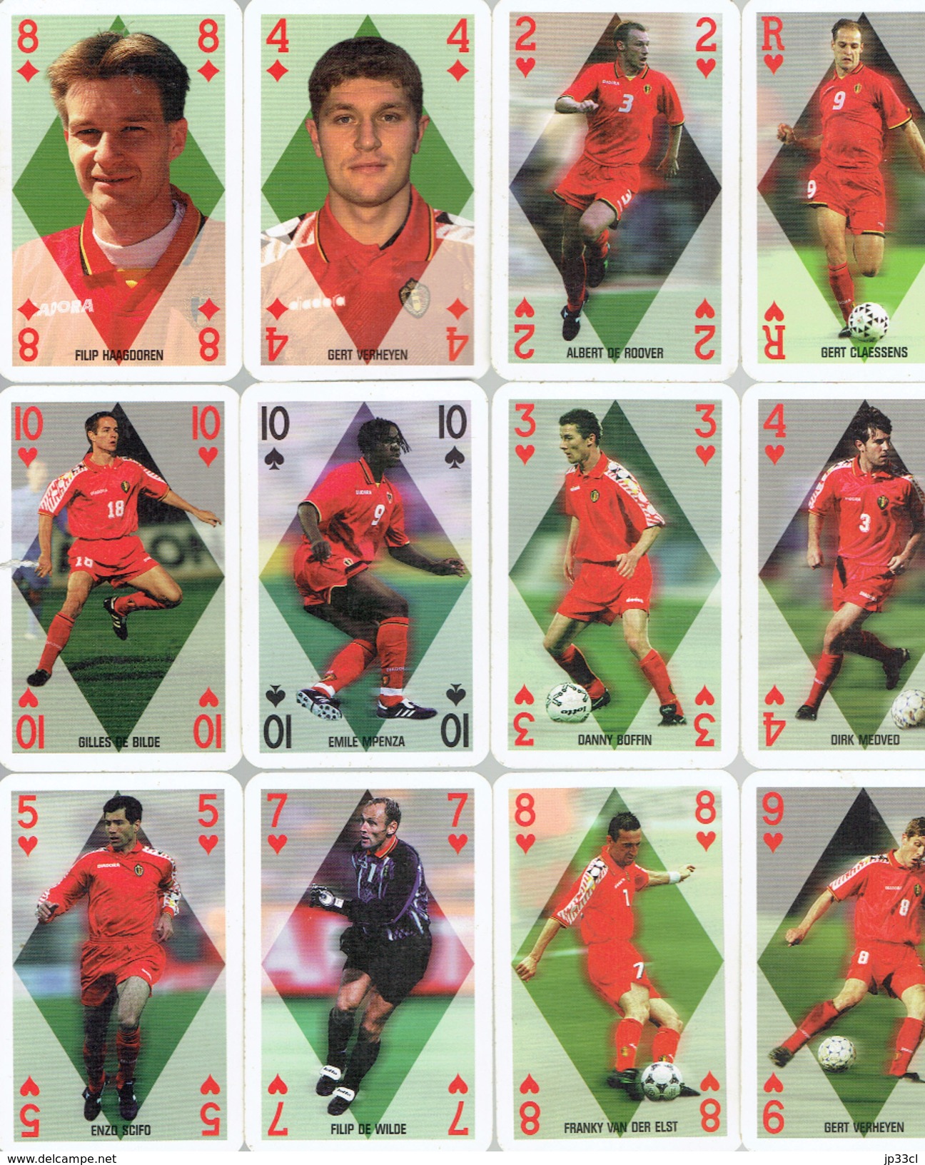 Jeu De Cartes Officiel Des Diables Rouges Officieel Kaartspel Rode Duivels (vers 1995/2000) - 54 Cartes