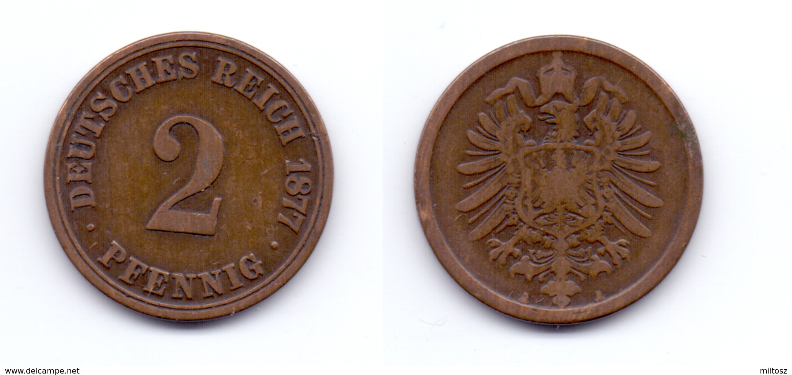 Germany 2 Pfennig 1877 A - 2 Pfennig
