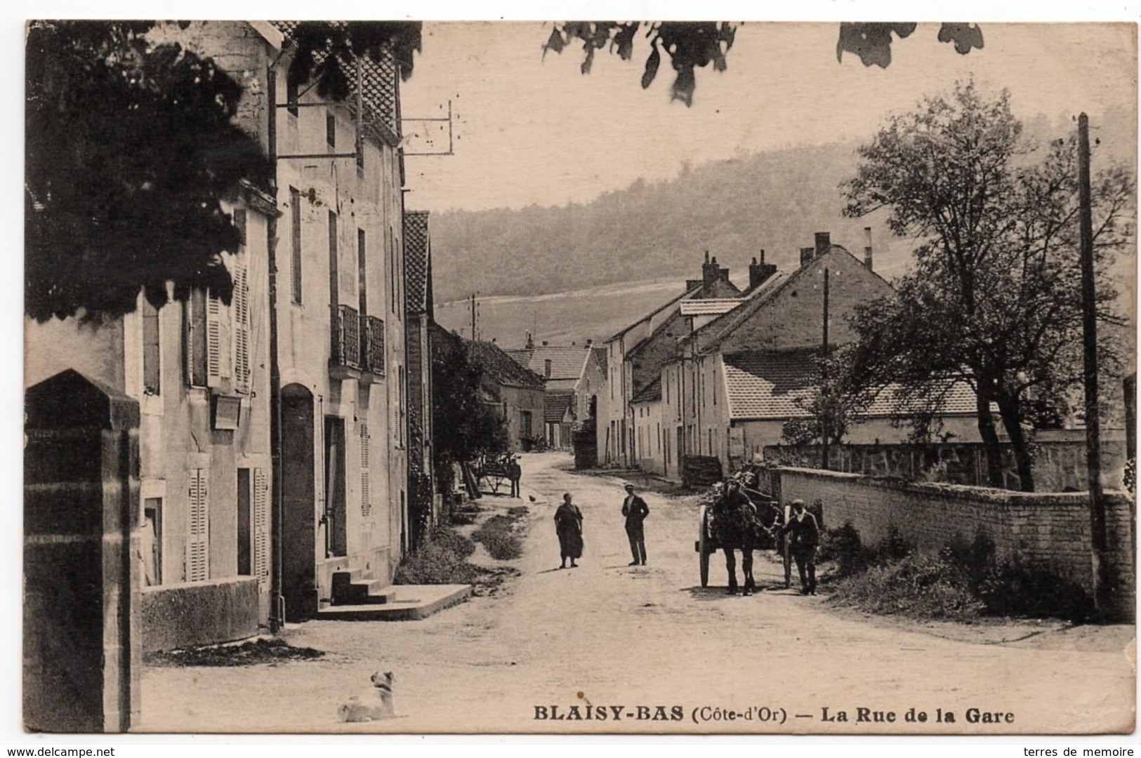 Blaisy Bas : La Rue De La Gare (Louys Et Bauer, Dijon) - Autres & Non Classés